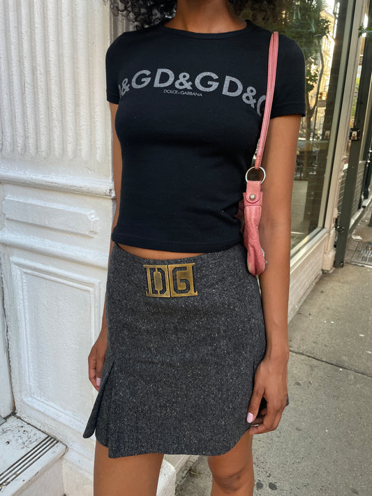 Dolce & Gabbana Black Logo Knit Top