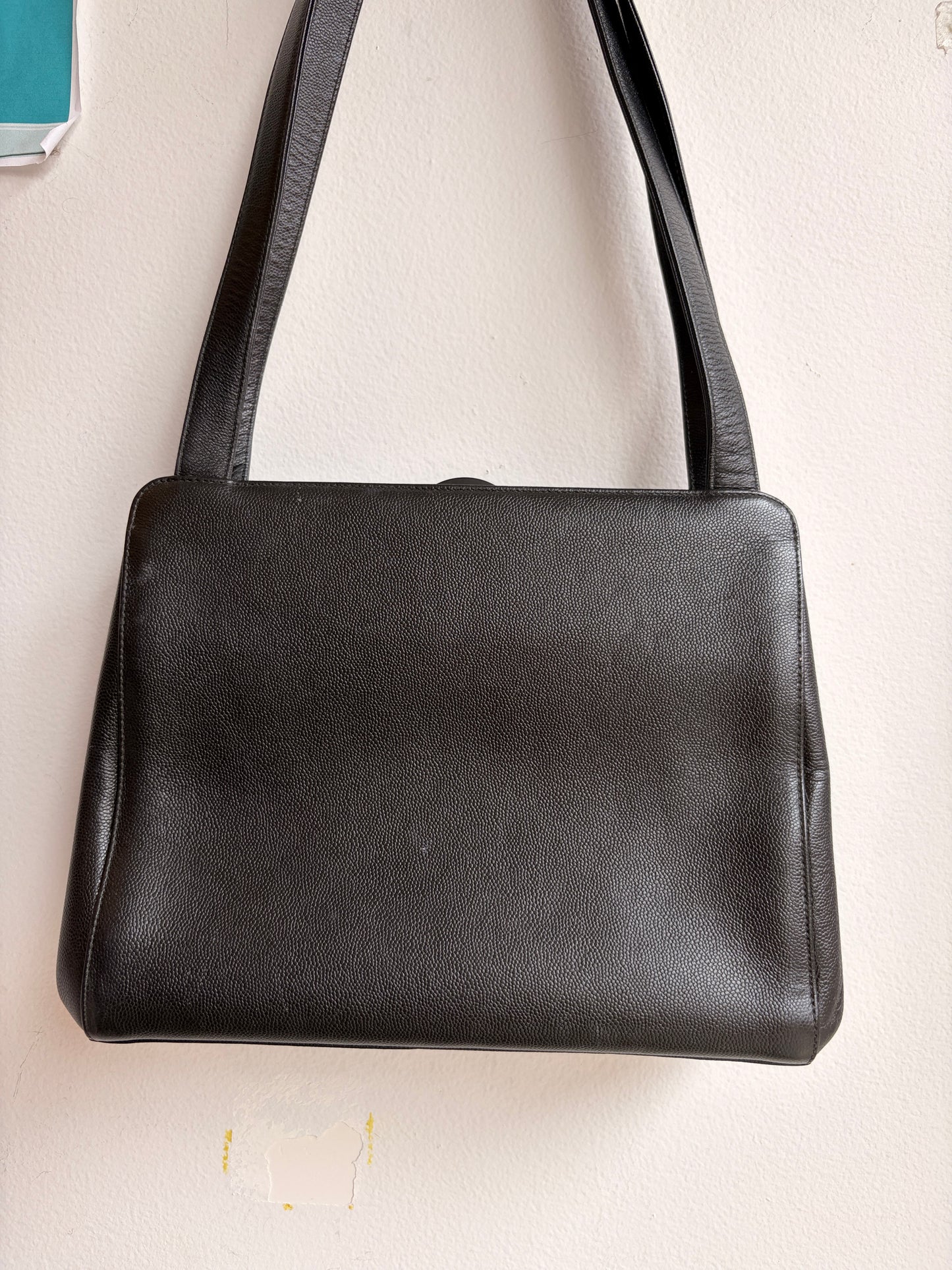Chanel 90s Caviar Timeless Shoulder Bag in Black