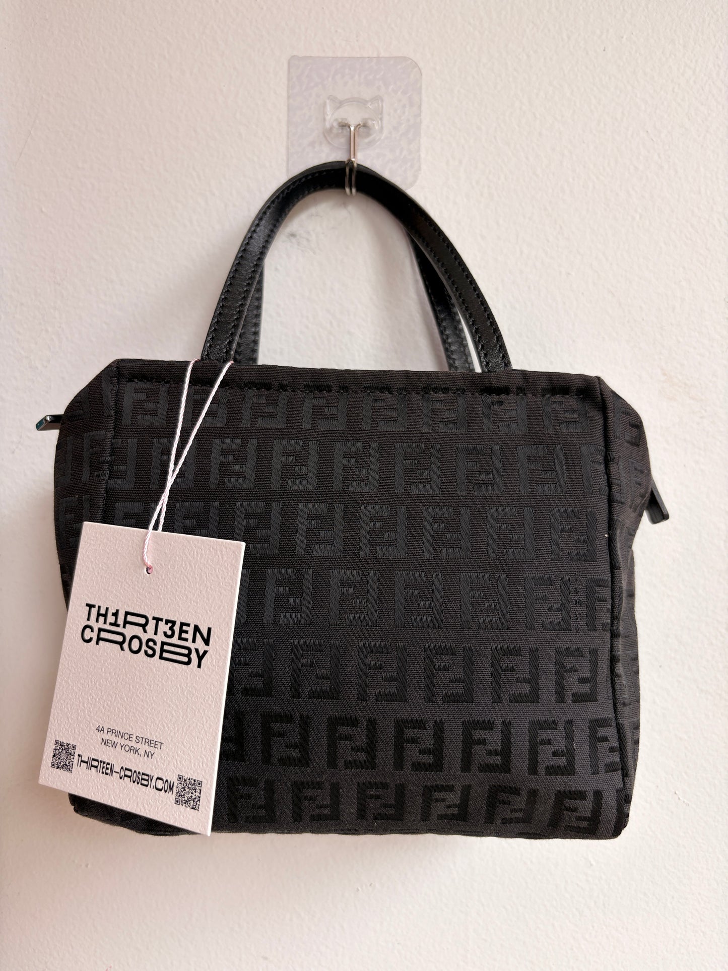 Fendi Zucchino Mini Bag in Black