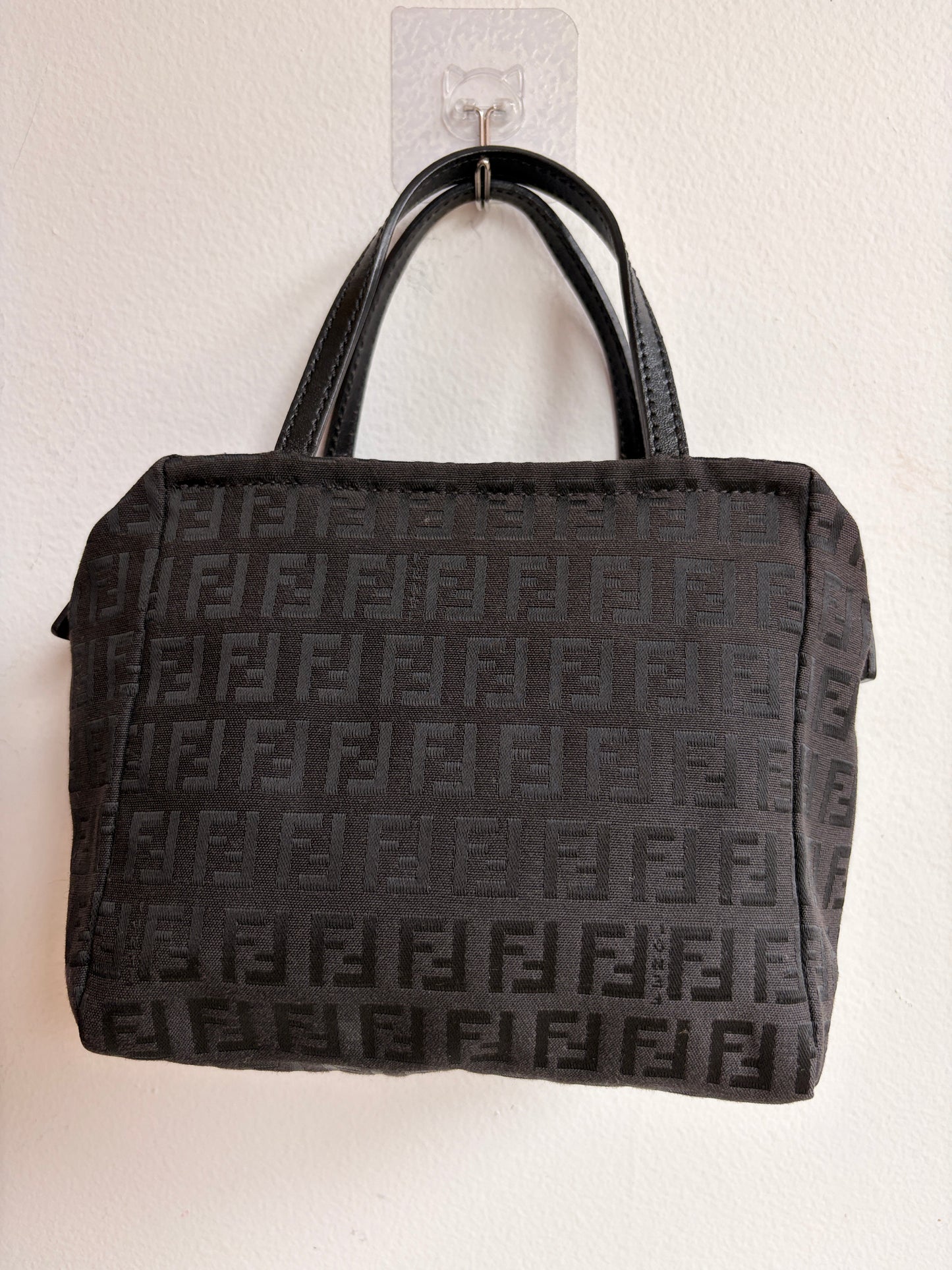 Fendi Zucchino Mini Bag in Black
