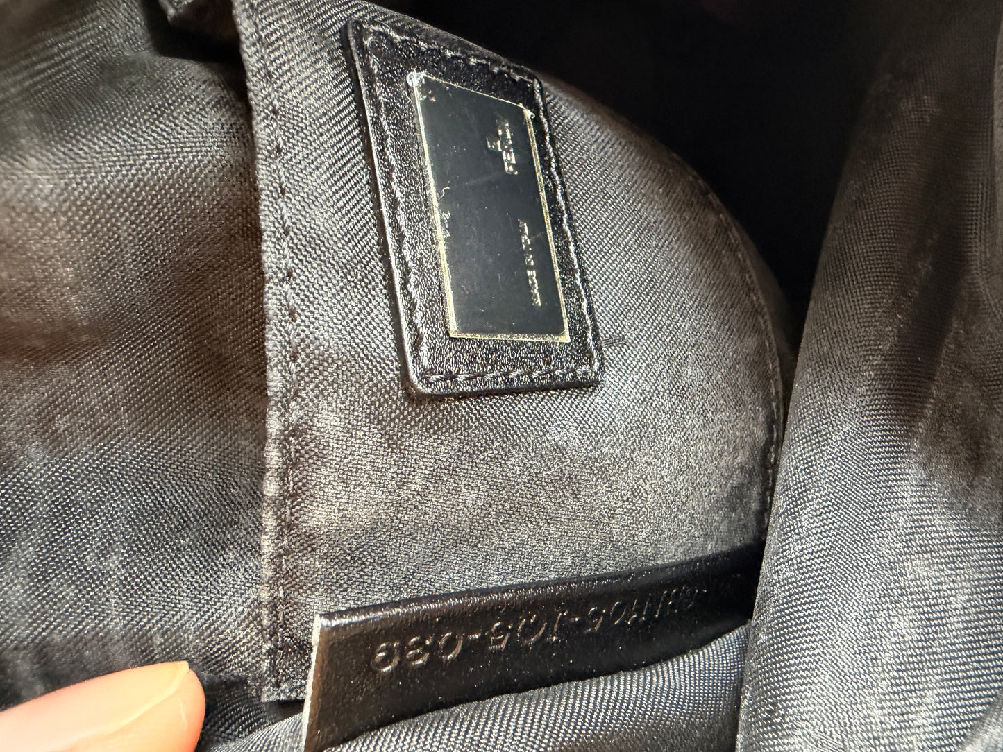Fendi Zucchino Mini Bag in Black