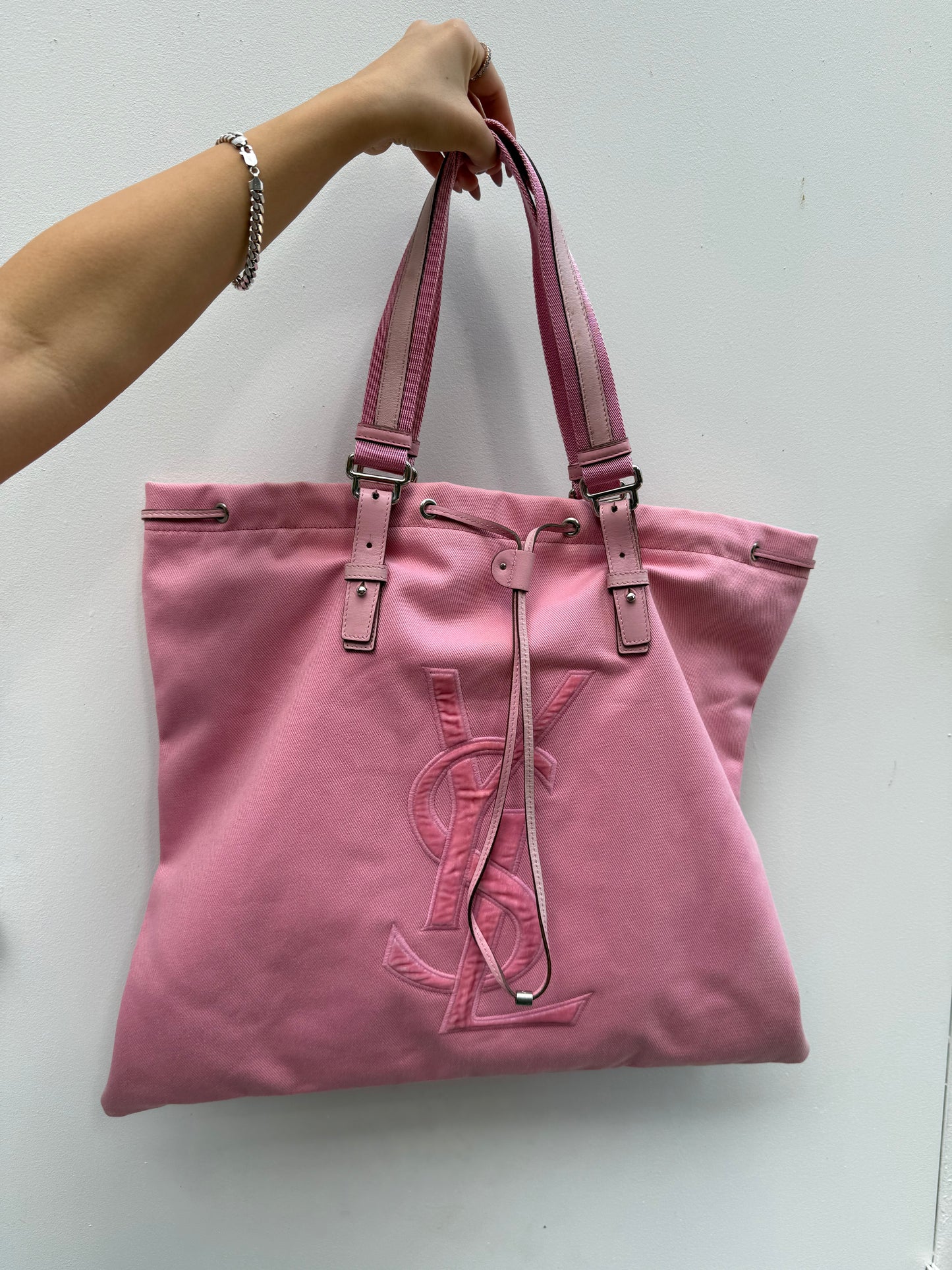 Yves Saint Laurent Rive Gauche Pink Tote Bag
