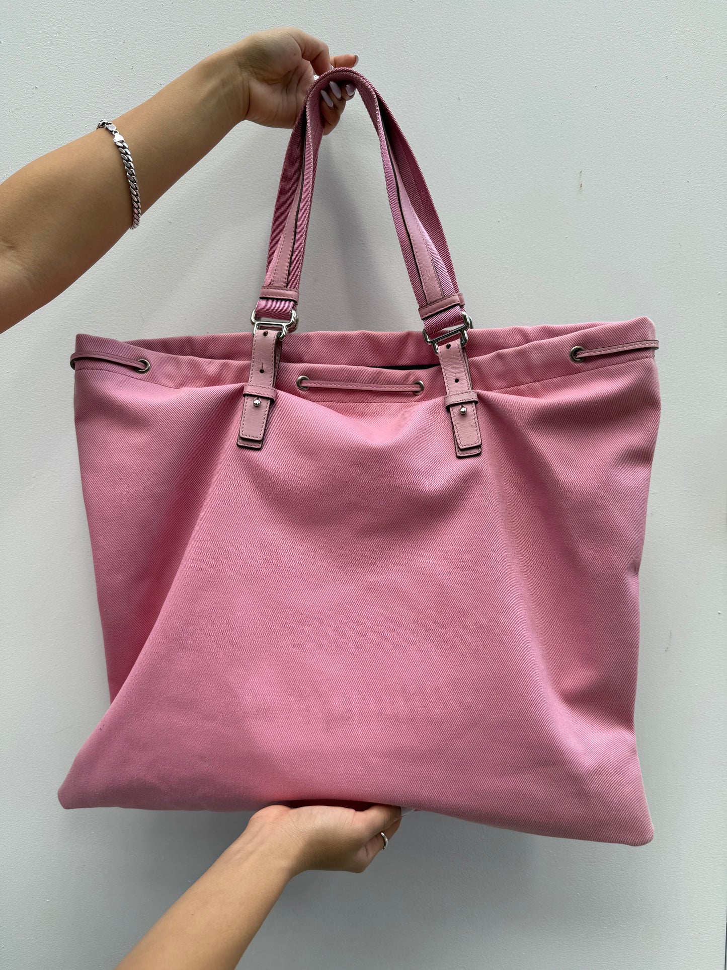 Yves Saint Laurent Rive Gauche Pink Tote Bag