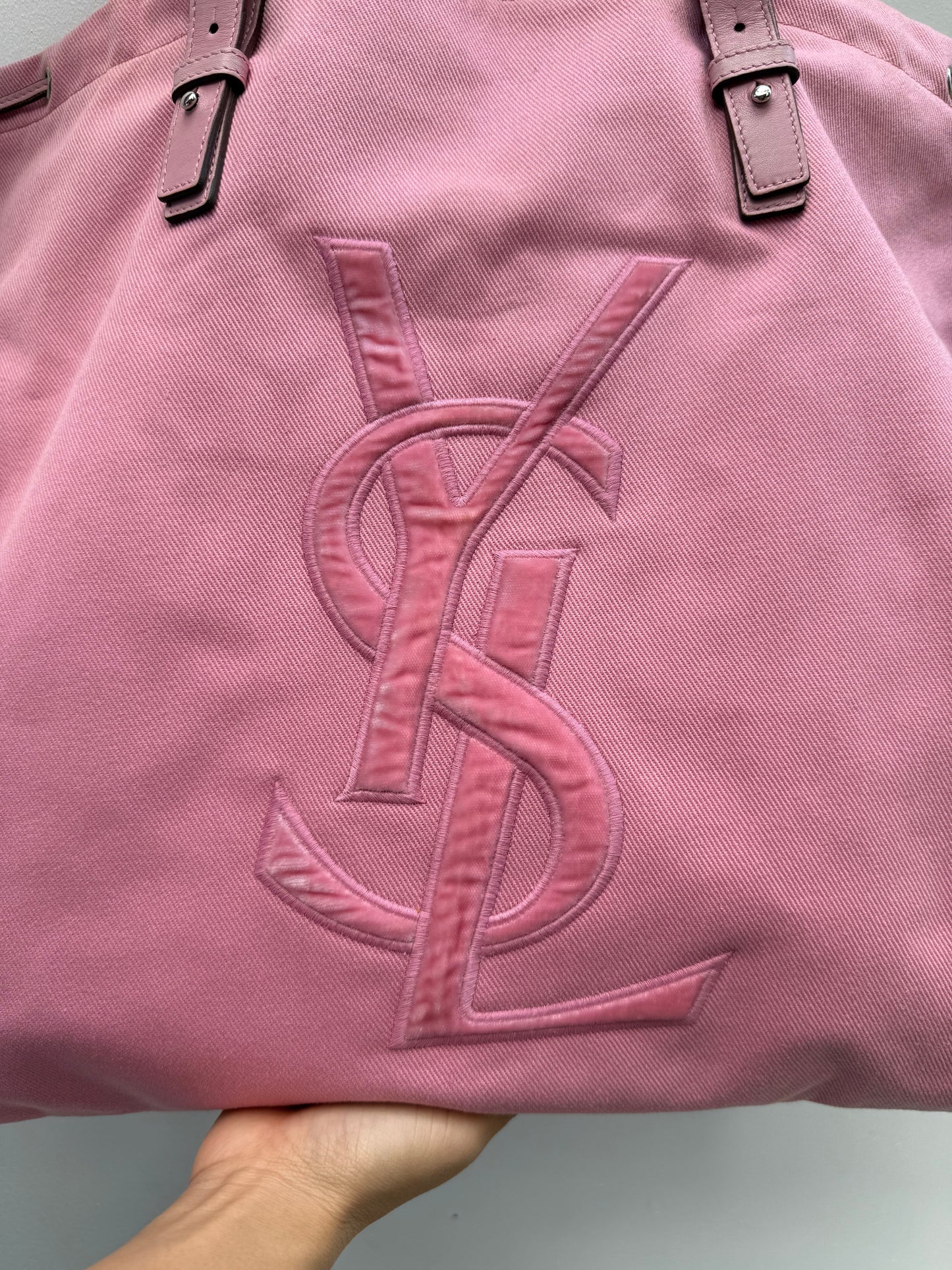 Yves Saint Laurent Rive Gauche Pink Tote Bag