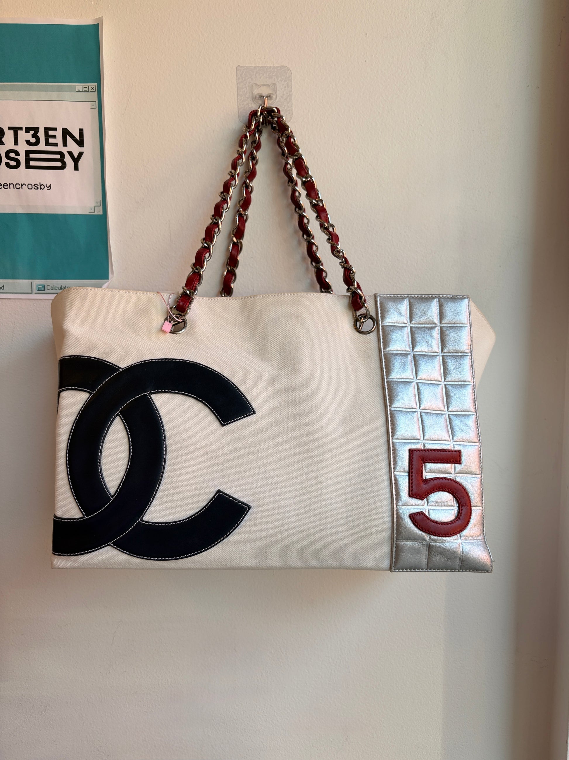 Chanel No 5 Tote Bag Canvas Logo Cambon Vibes