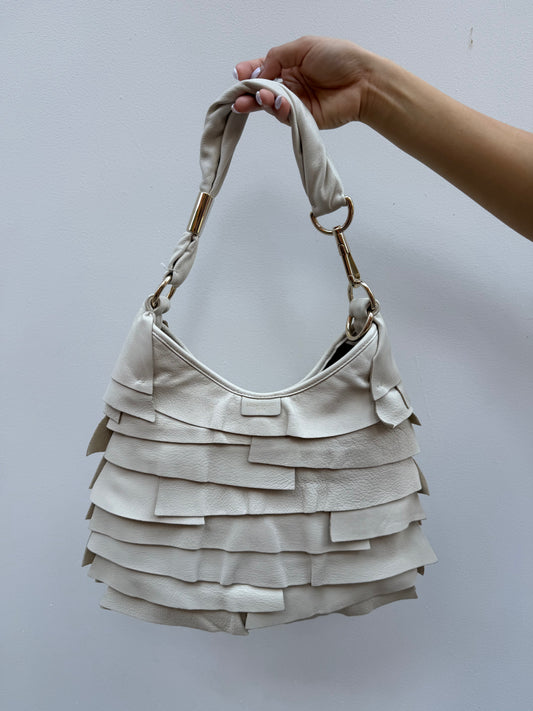 Yves Saint Laurent Y2K Rive Gauche White Mombasa St Tropez Shoulder Bag