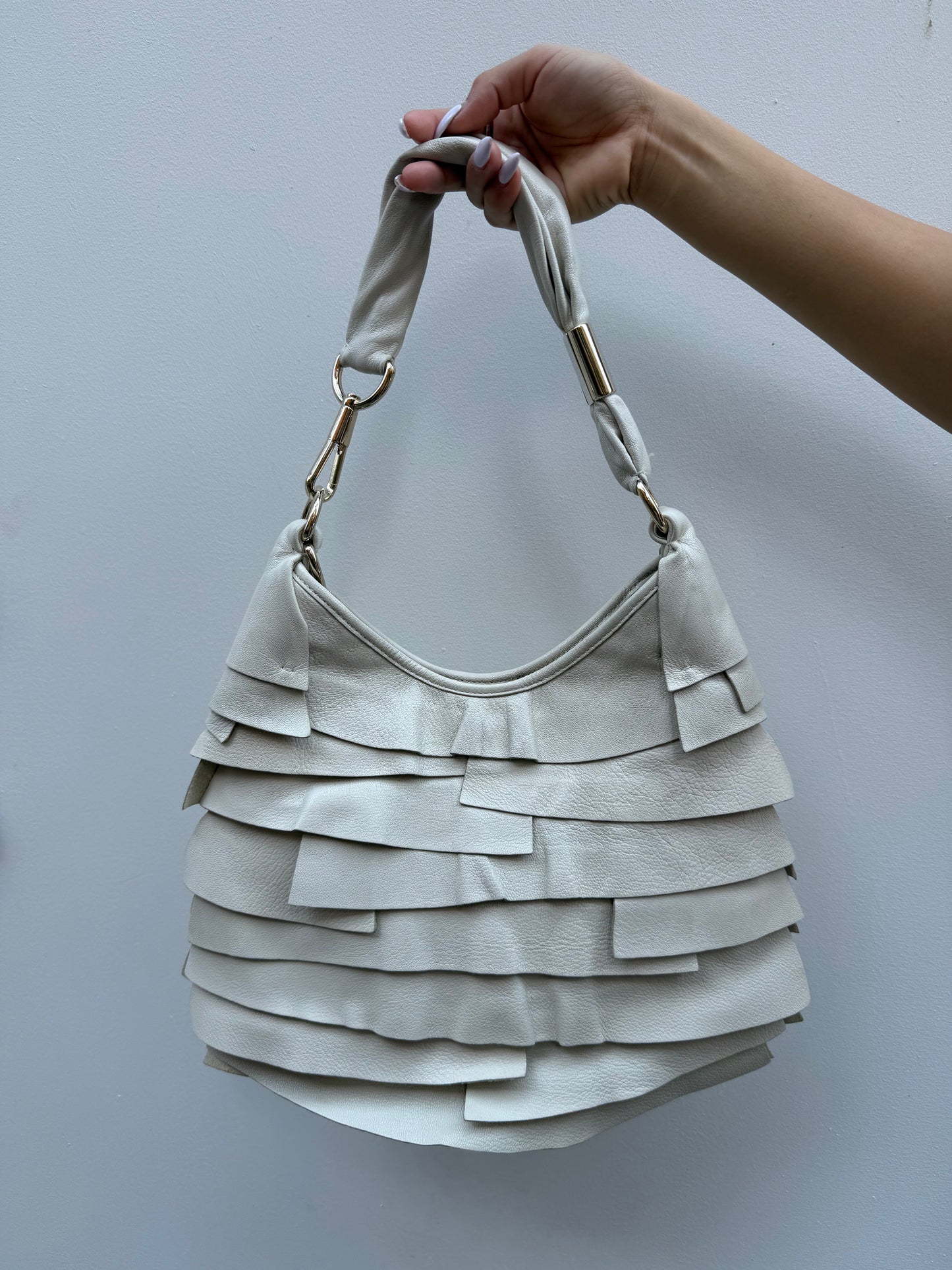 Yves Saint Laurent Y2K Rive Gauche White Mombasa St Tropez Shoulder Bag