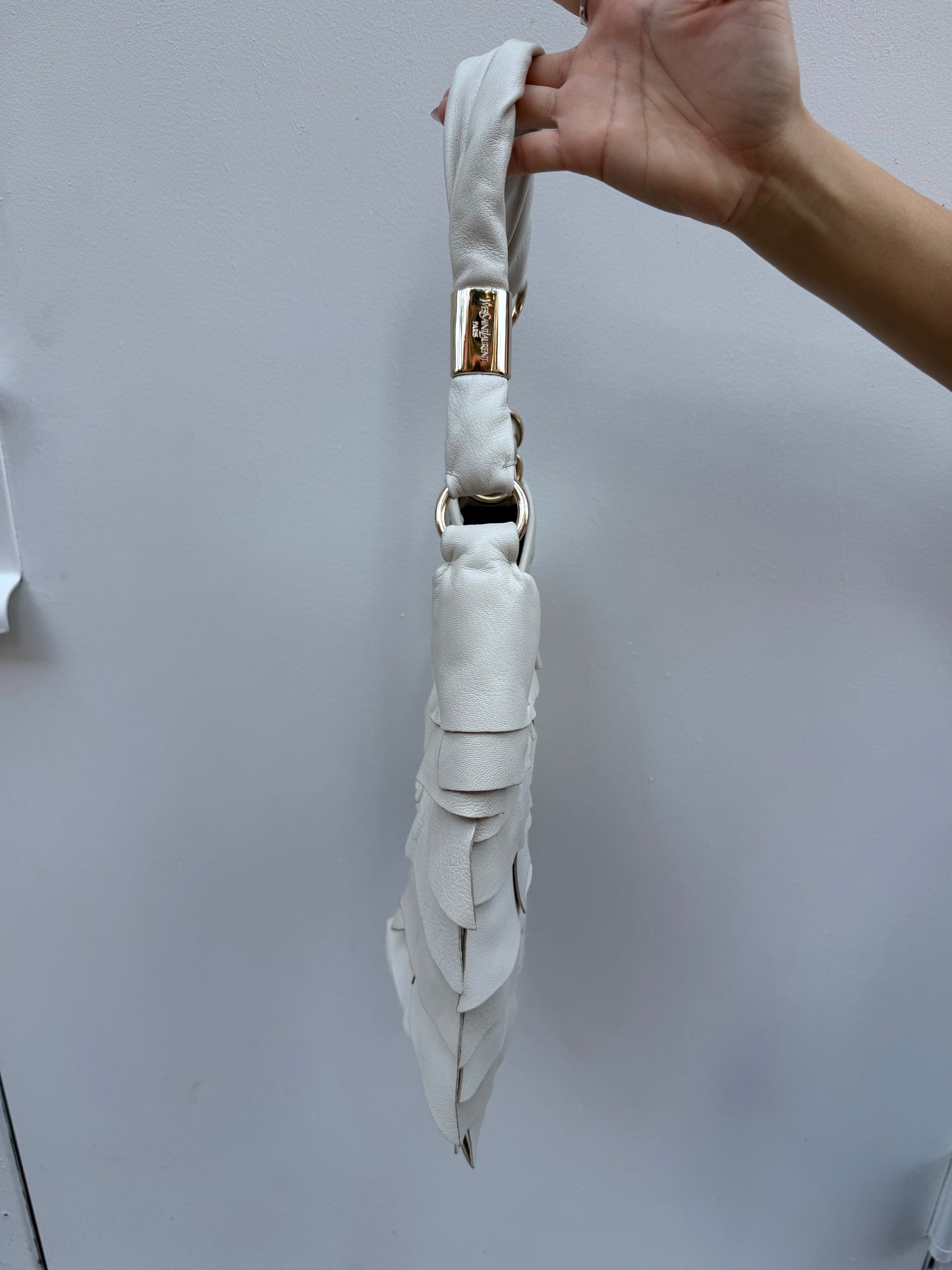 Yves Saint Laurent Y2K Rive Gauche White Mombasa St Tropez Shoulder Bag