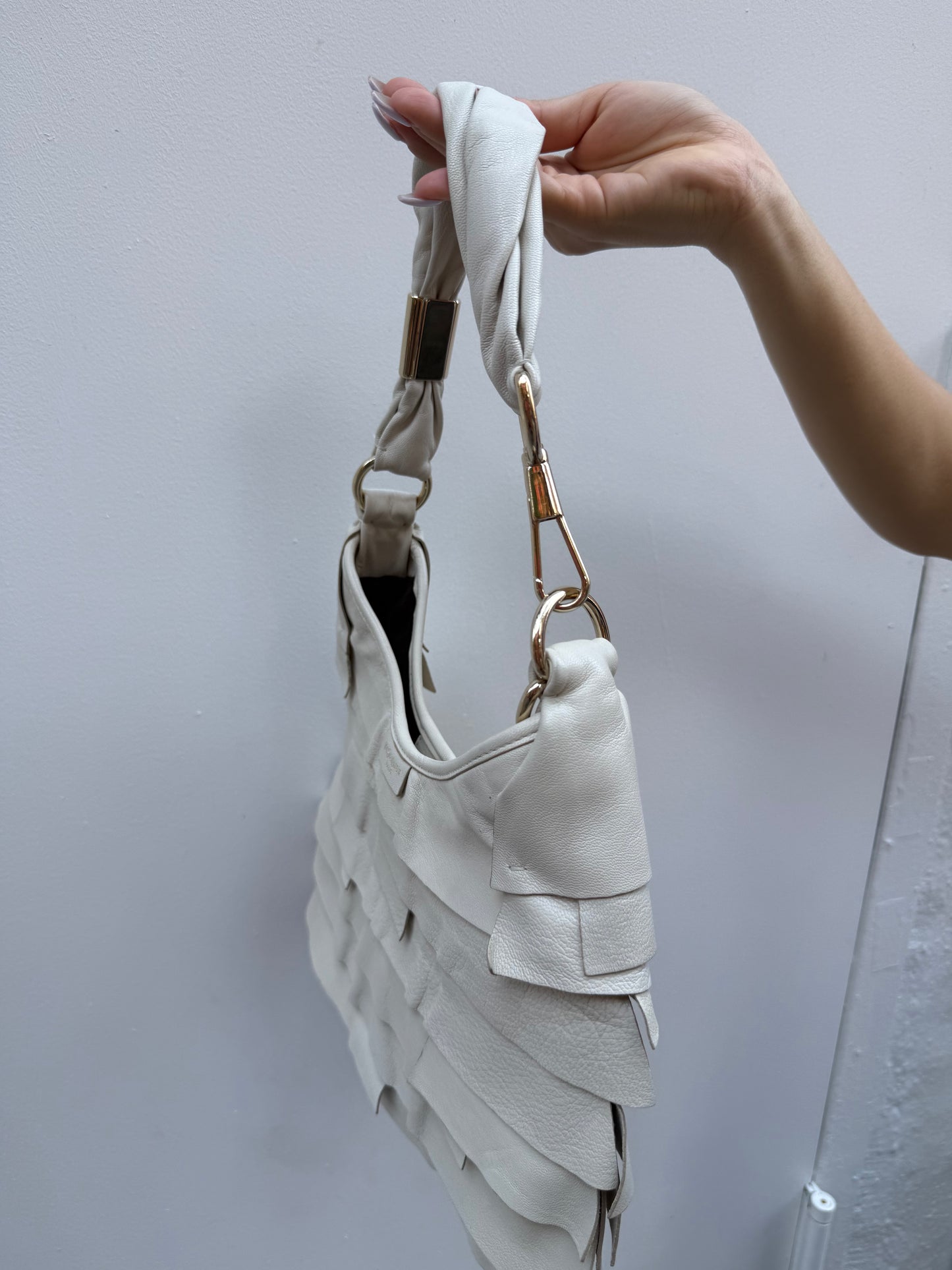 Yves Saint Laurent Y2K Rive Gauche White Mombasa St Tropez Shoulder Bag