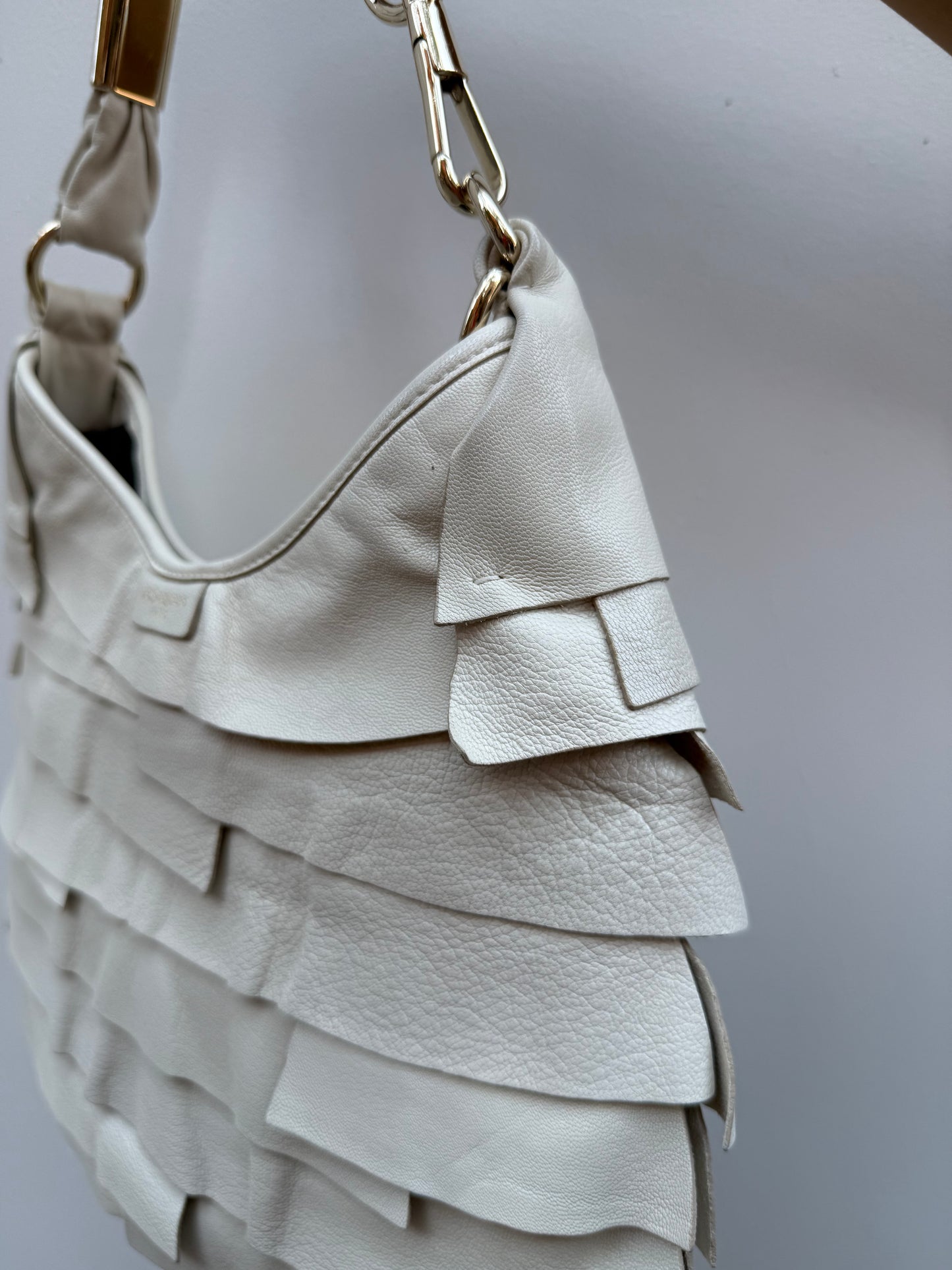 Yves Saint Laurent Y2K Rive Gauche White Mombasa St Tropez Shoulder Bag