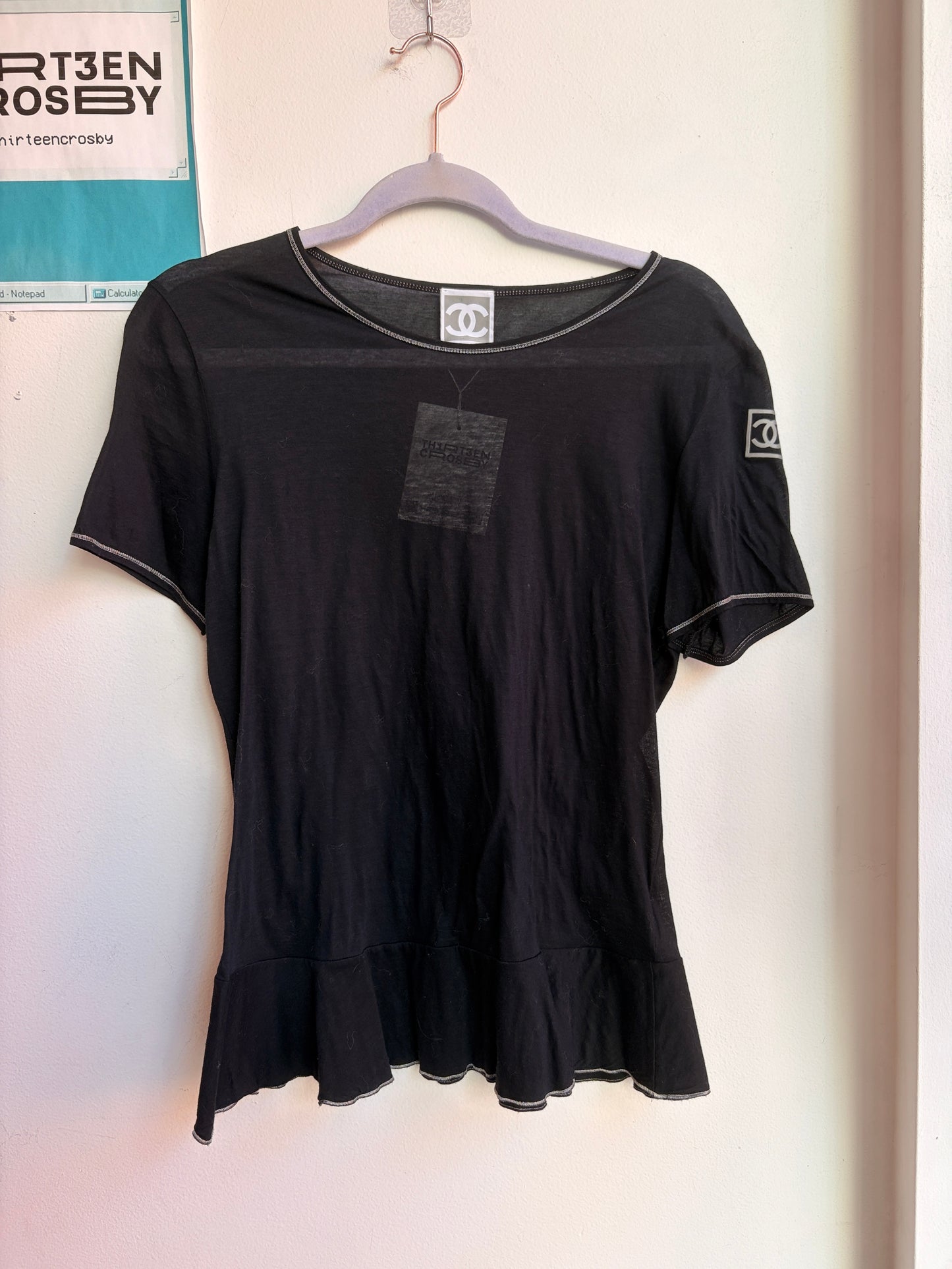 Chanel Spring 2006 Sheer Sport Shirt in Black