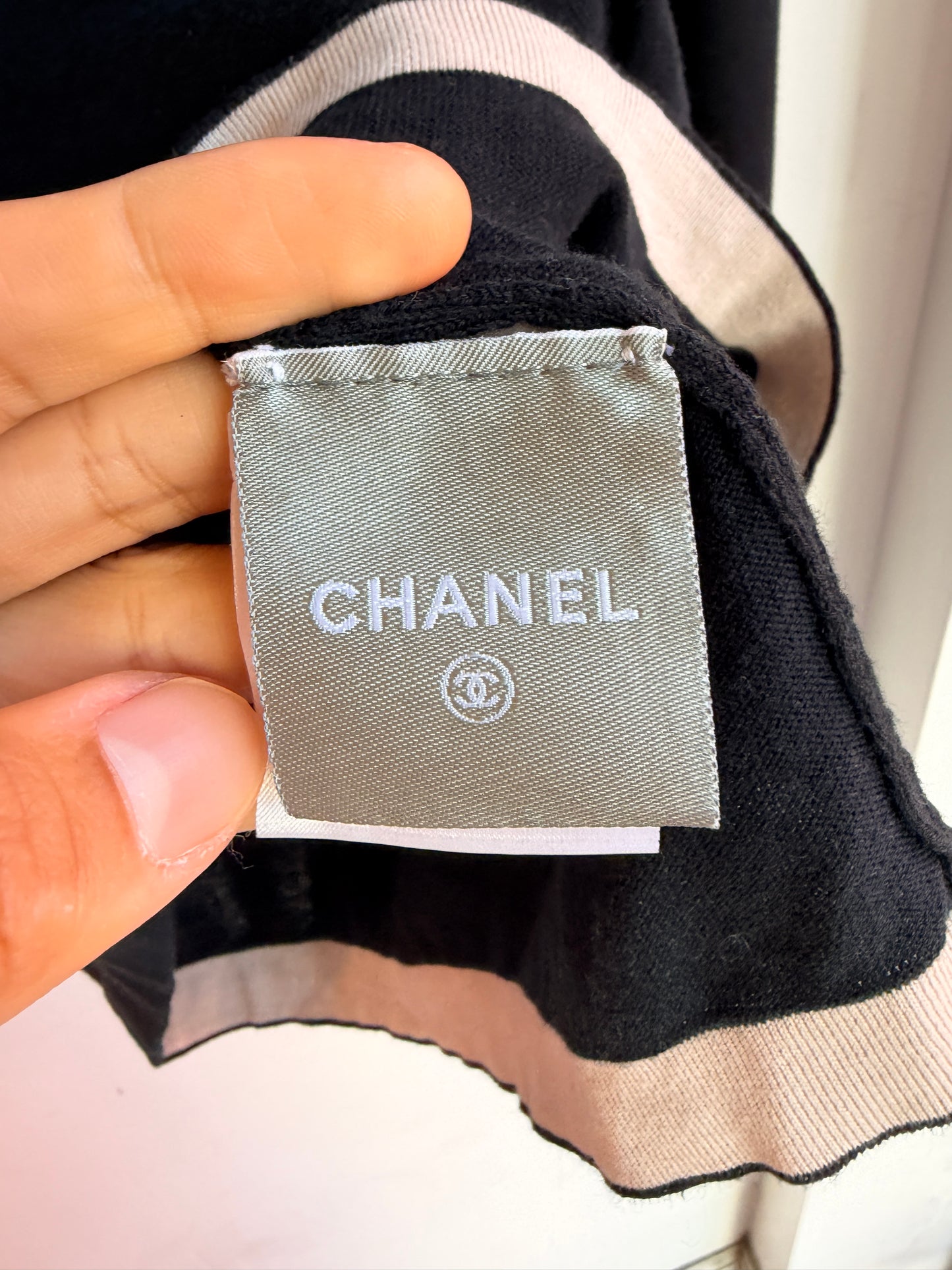 Chanel Spring 2008 Navy Hoodie with Stripe Trim