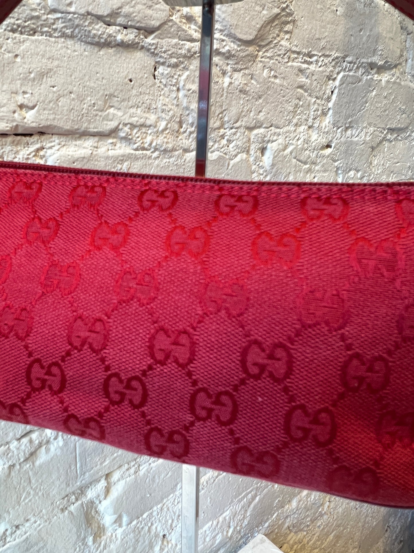 Gucci GG Canvas Pochette (Red)