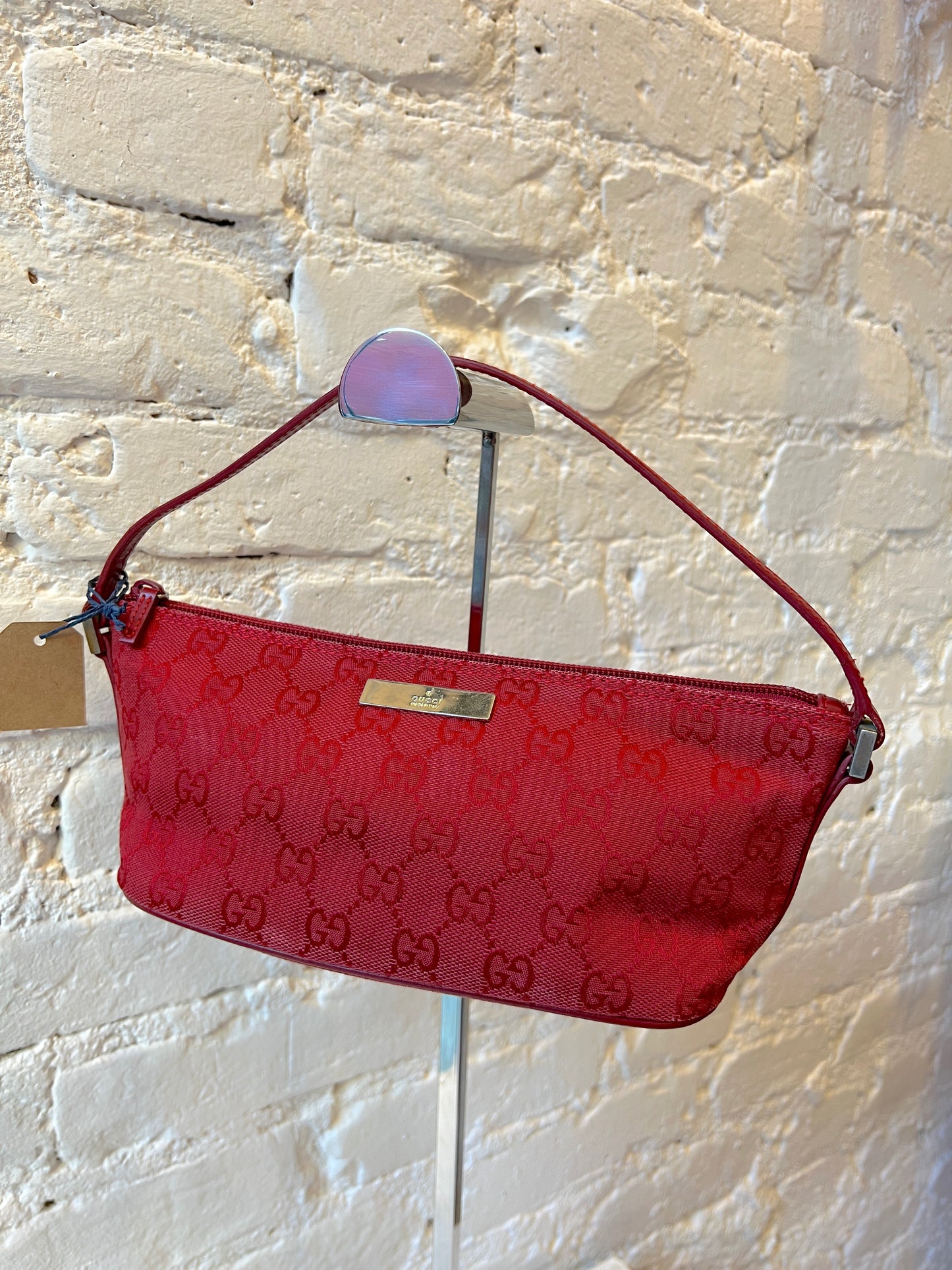 Gucci GG Canvas Pochette (Red)