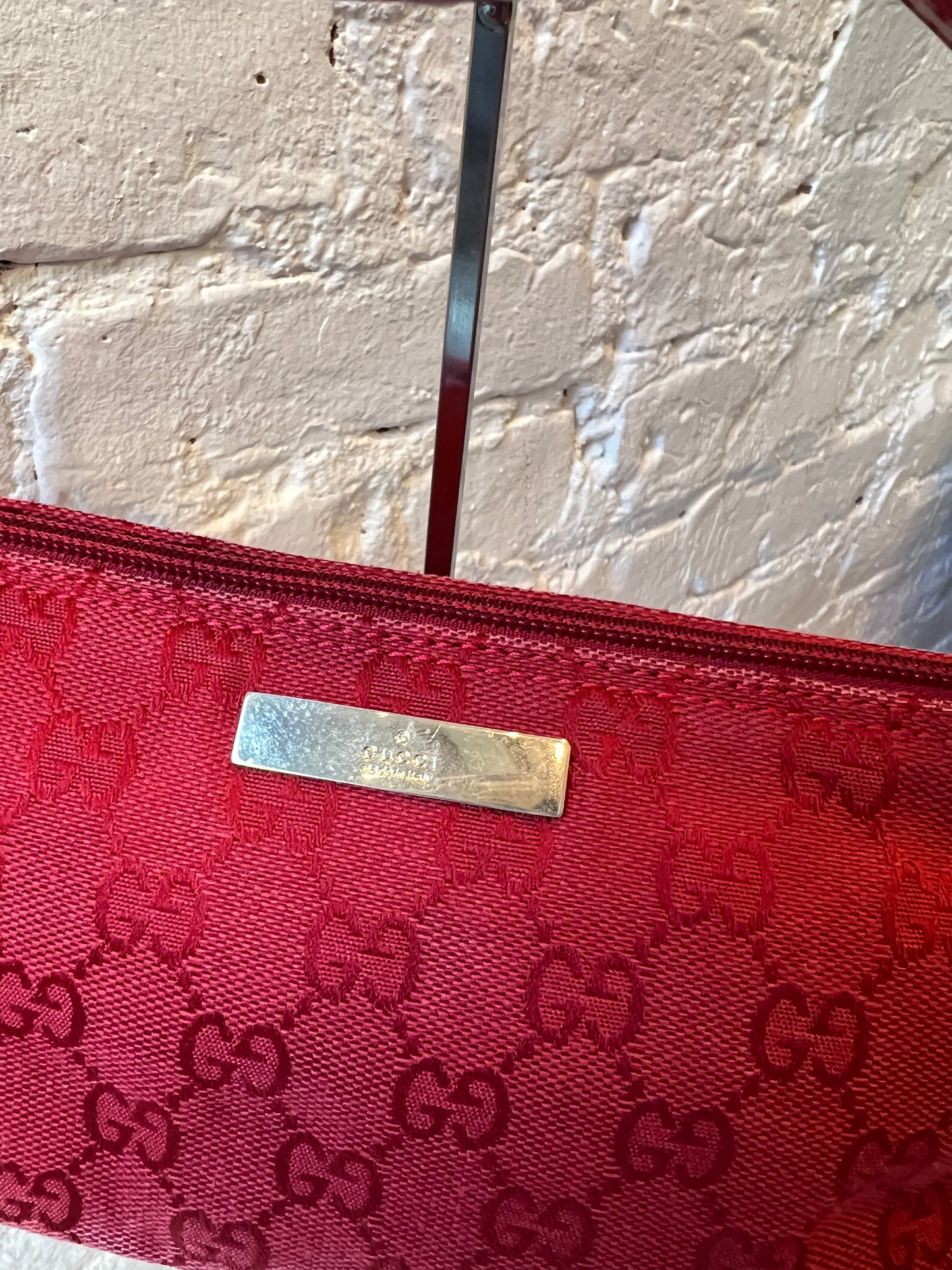 Gucci GG Canvas Pochette (Red)