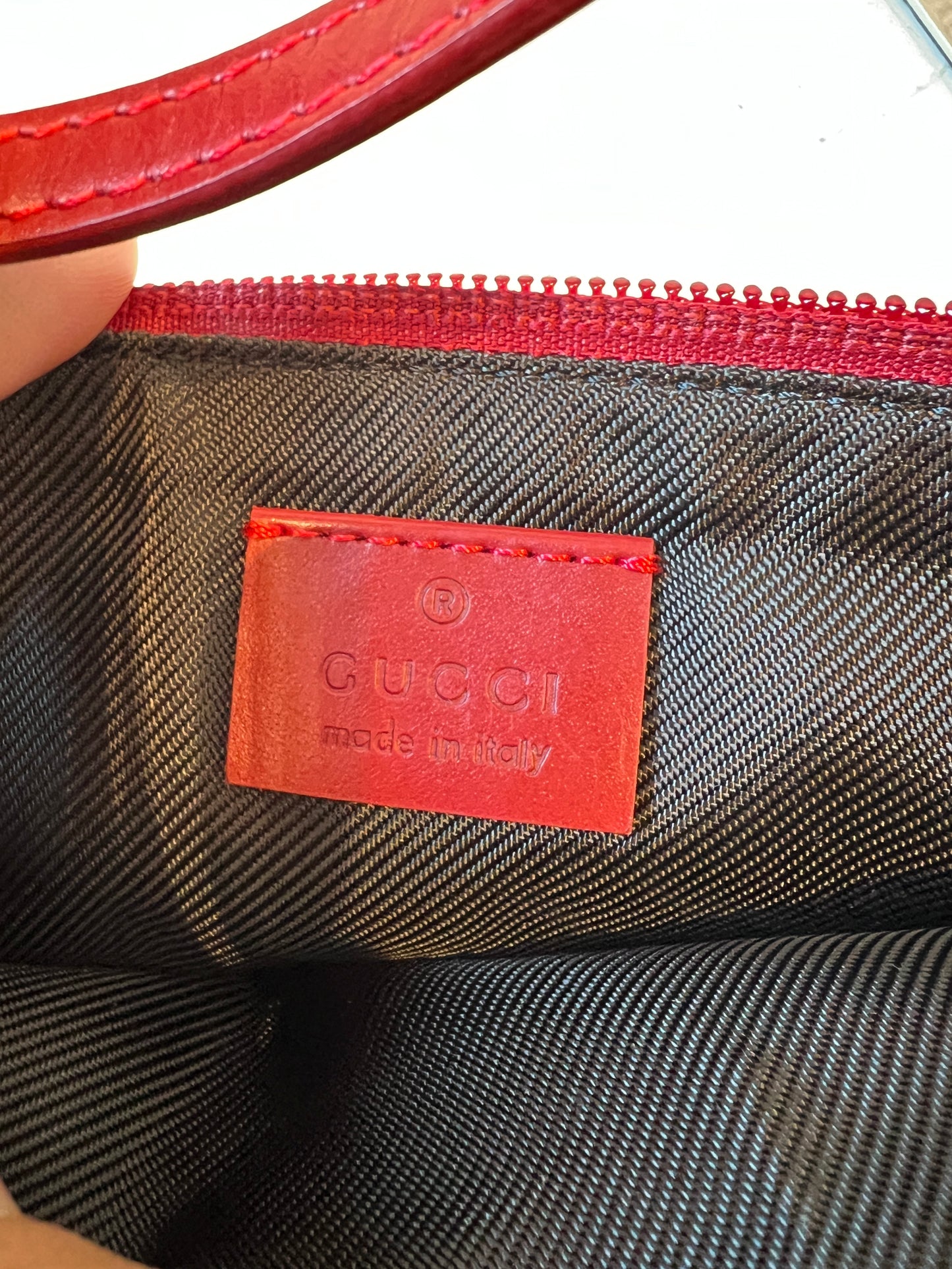 Gucci GG Canvas Pochette (Red)