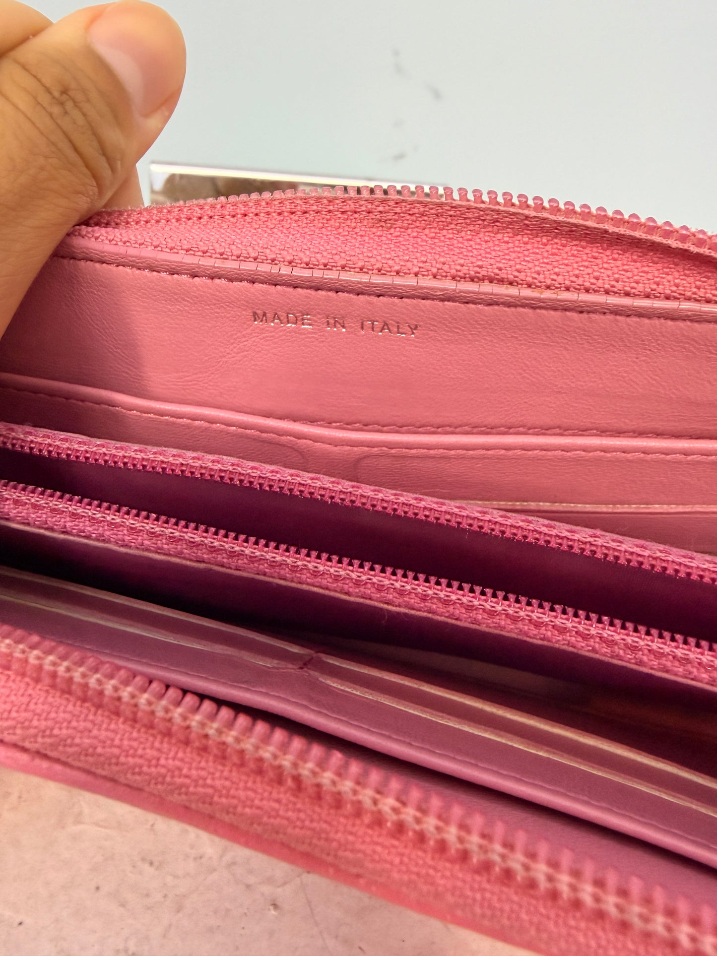 Chanel Pink Camellia Continental Wallet