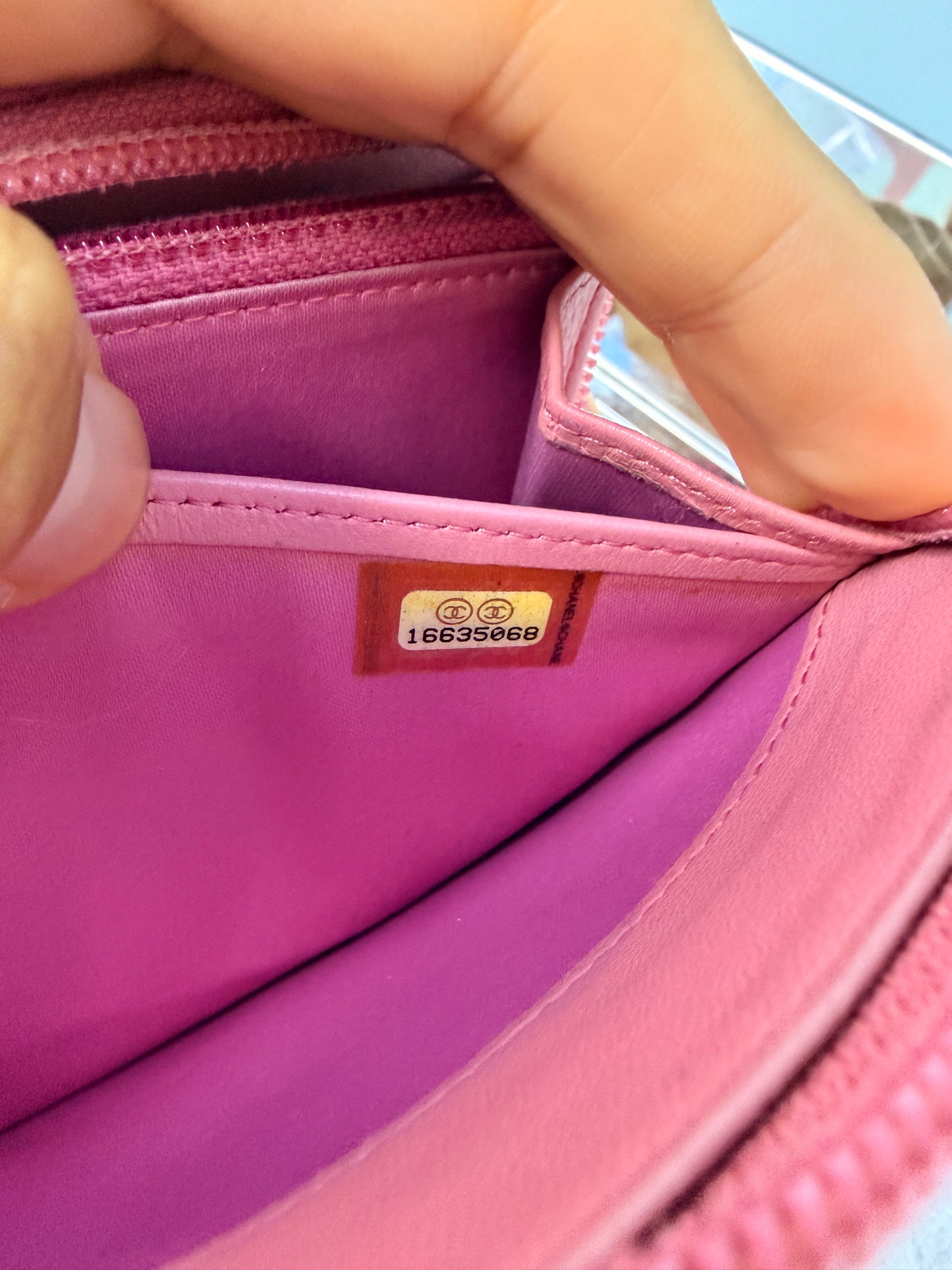 Chanel Pink Camellia Continental Wallet