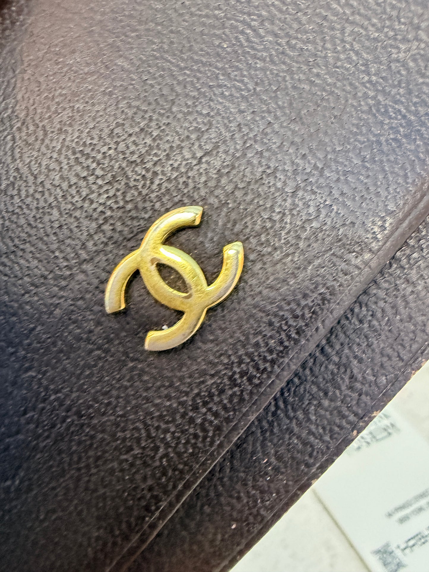 Chanel 2002 Cardholder in Brown with Gold CC Logo