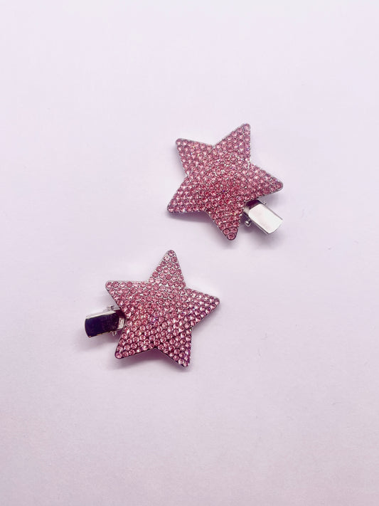 Bejeweled Star Clips