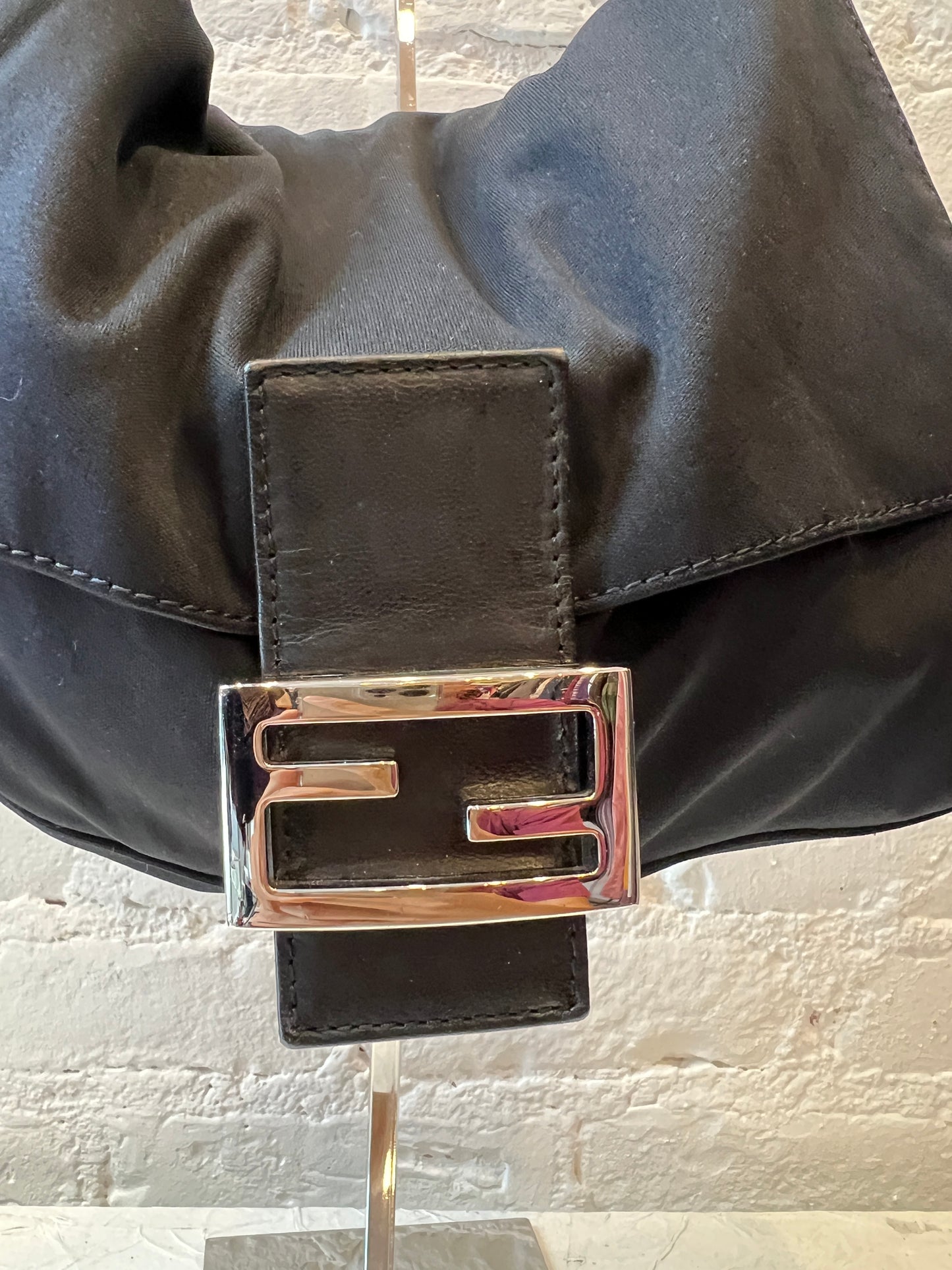 Fendi Mamma Baguette Neoprene Black