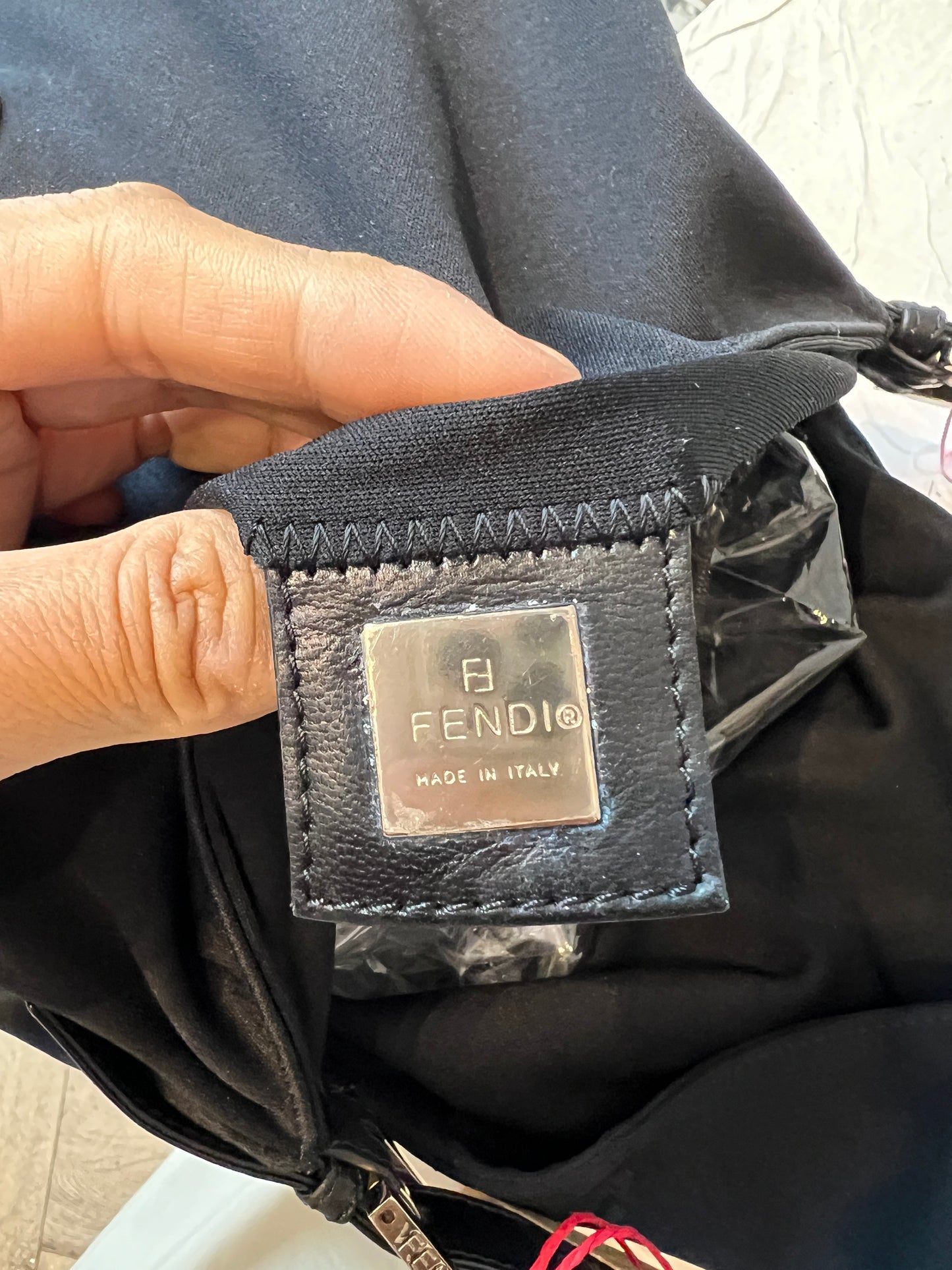 Fendi Mamma Baguette Neoprene Black