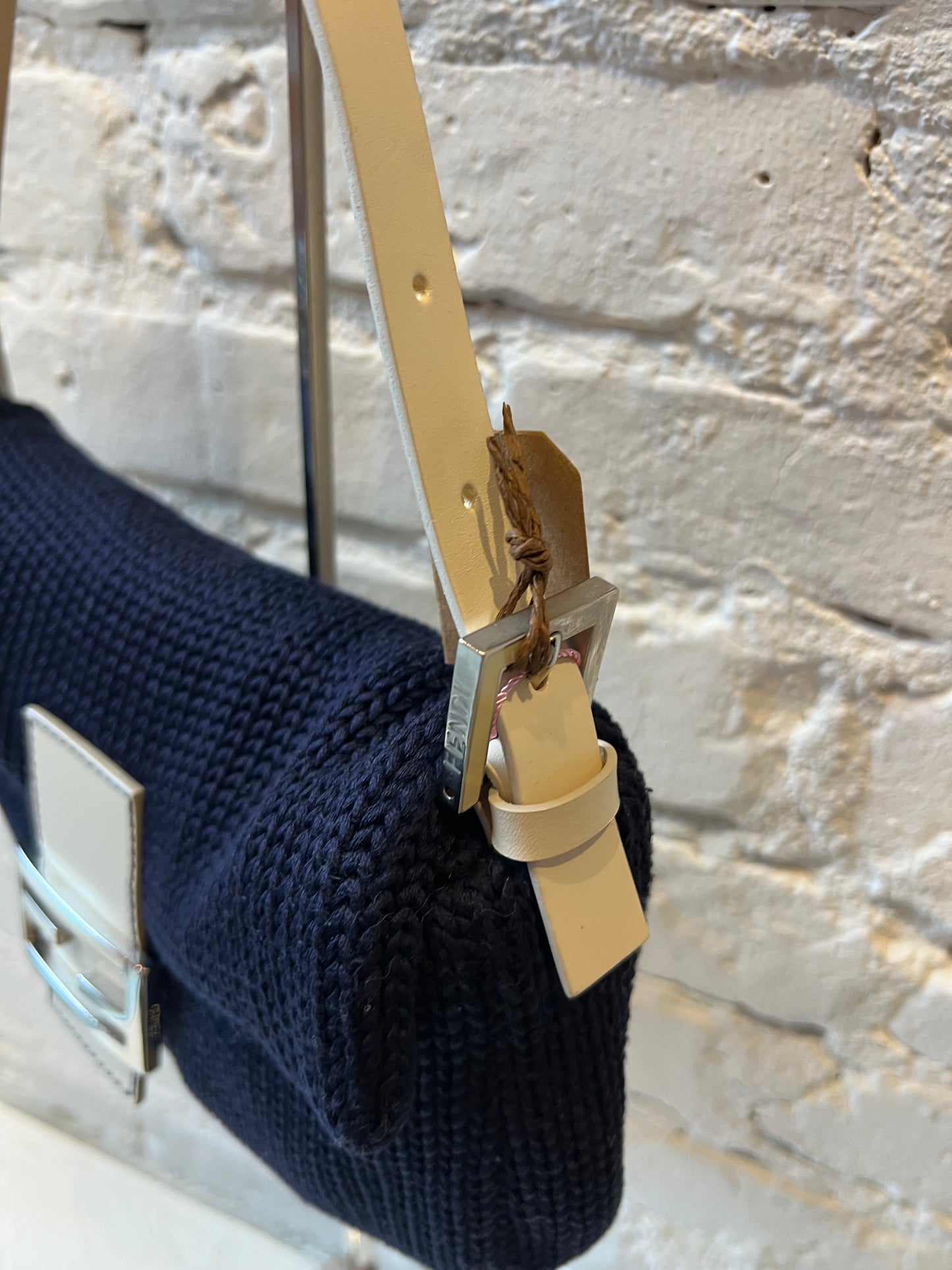 Fendi Knit Baguette (Navy)