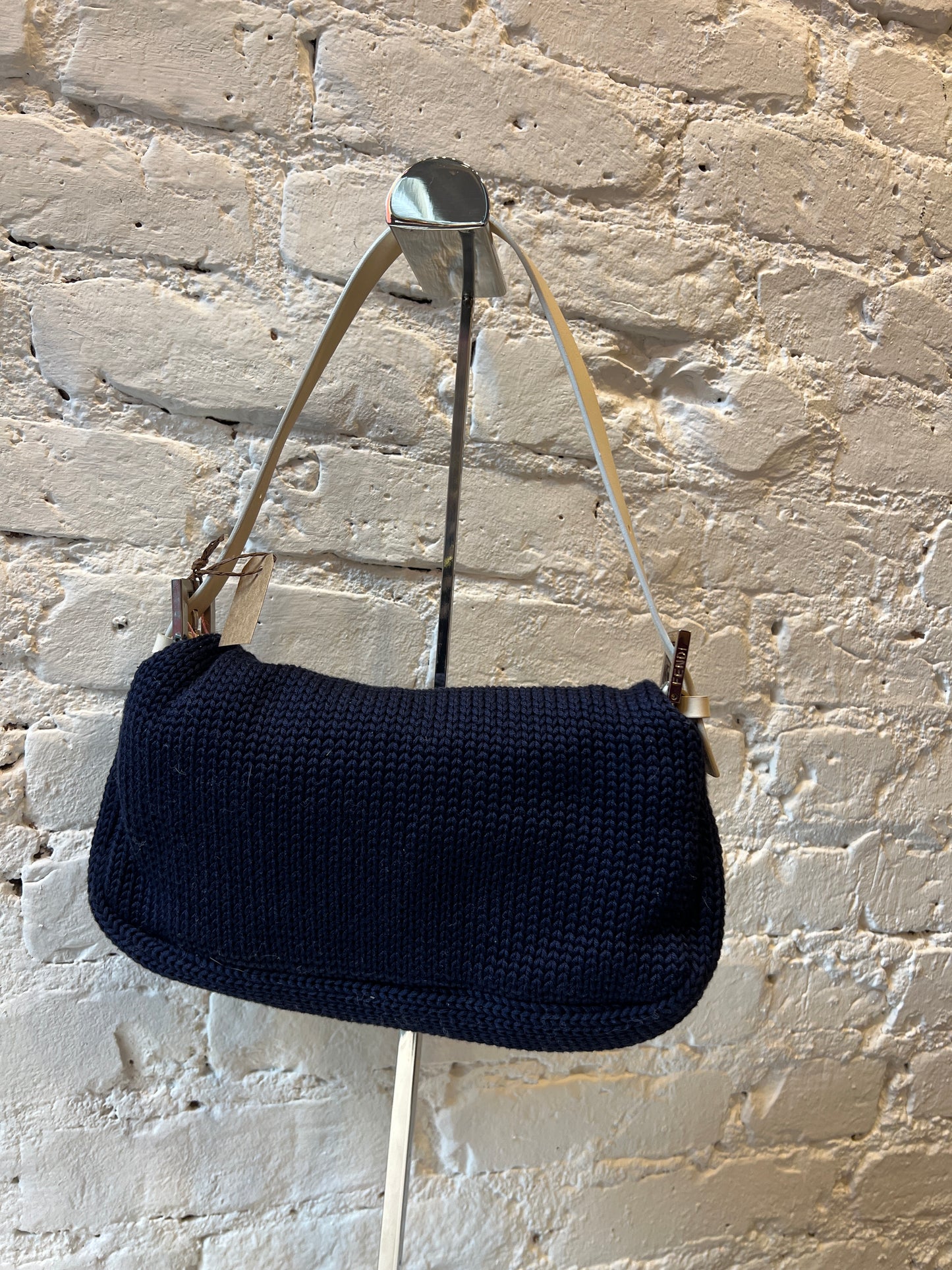 Fendi Knit Baguette (Navy)