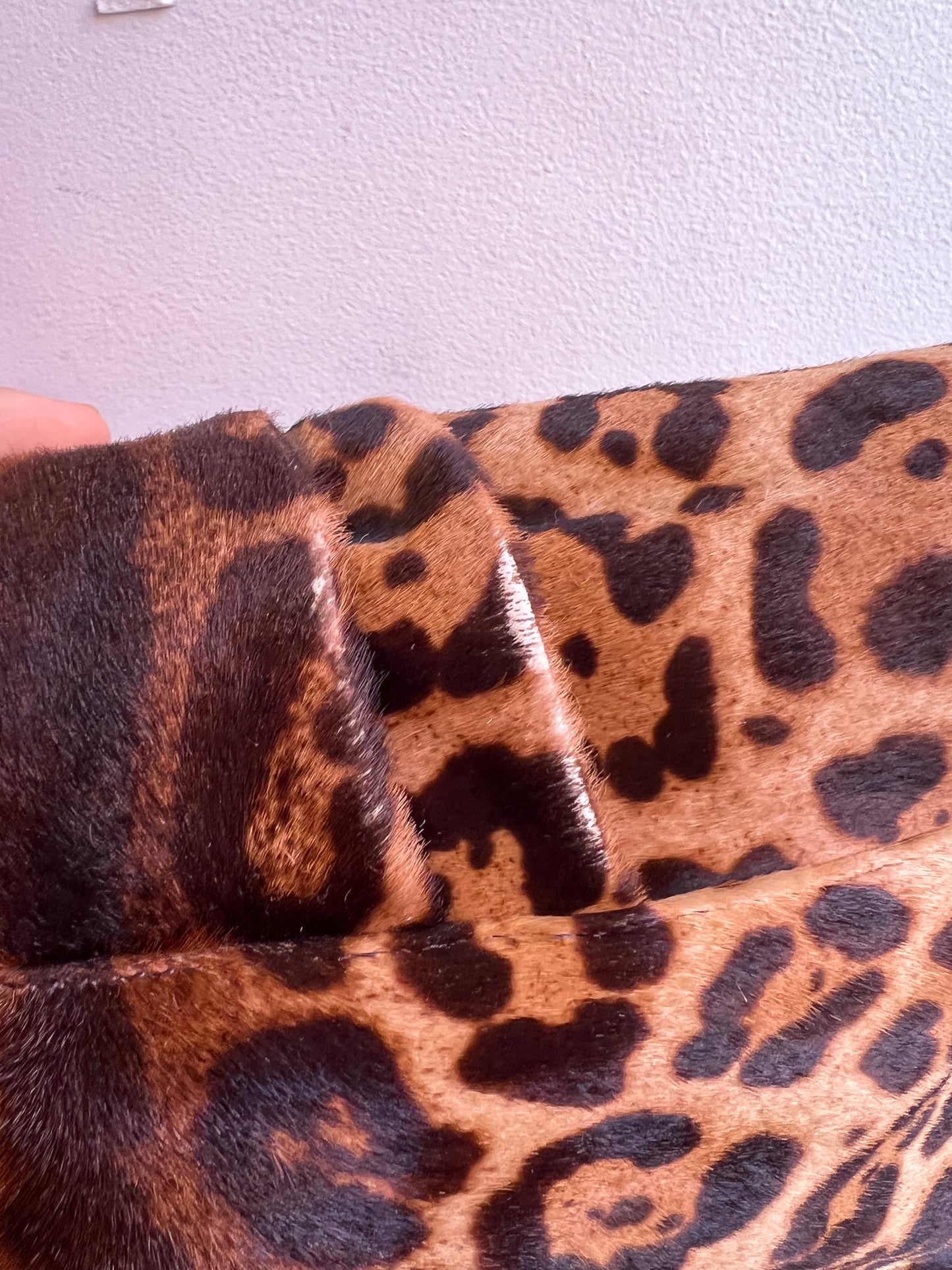 Vintage Fendi Mia Leopard Print Bag in Ponyhair