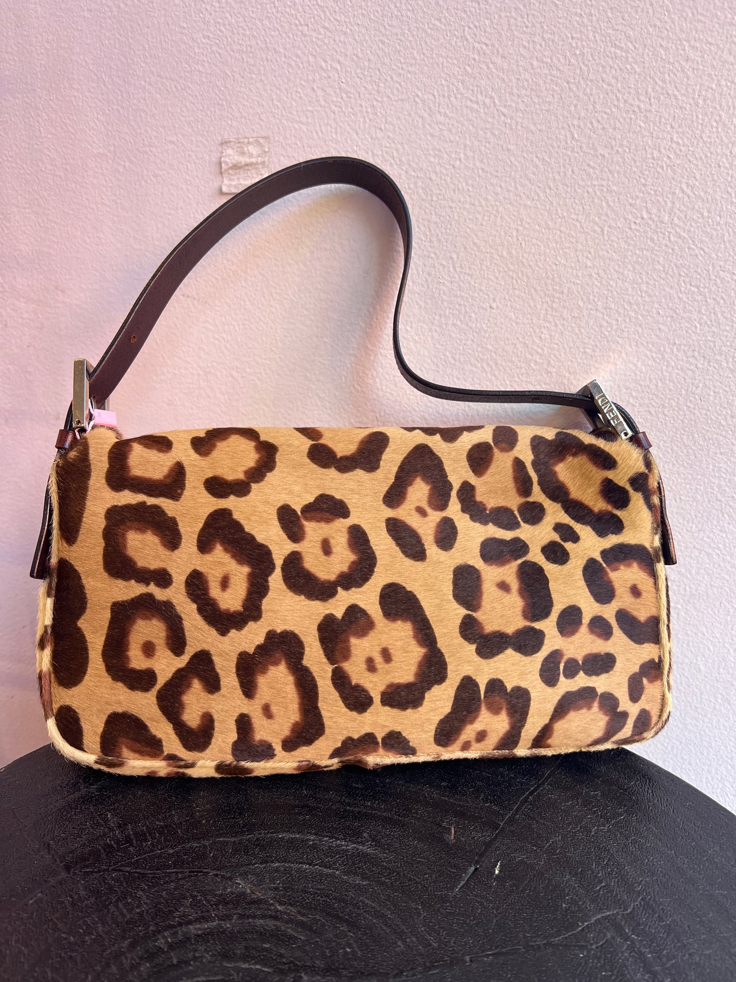 Fendi Baguette Leopard Print in Ponyhair