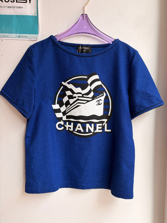 Chanel Cruise 2019 La Pausa Shirt in Blue