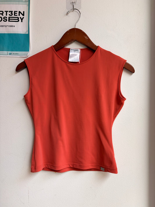 Chanel Cruise 2000 Stretch Sport Top in Orange