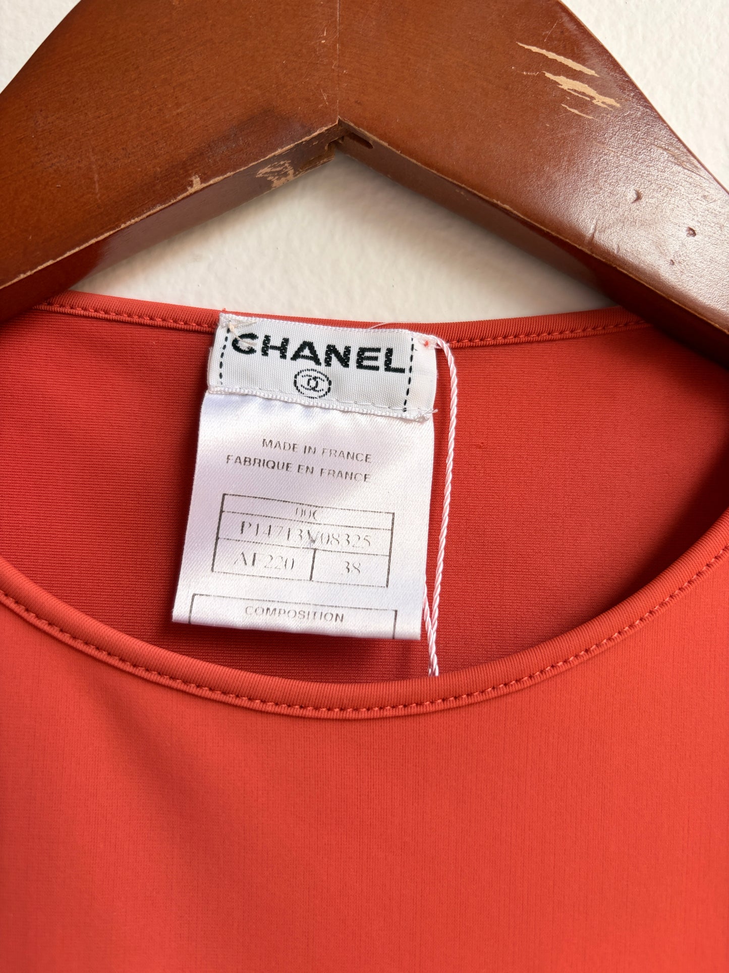 Chanel Cruise 2000 Stretch Sport Top in Orange