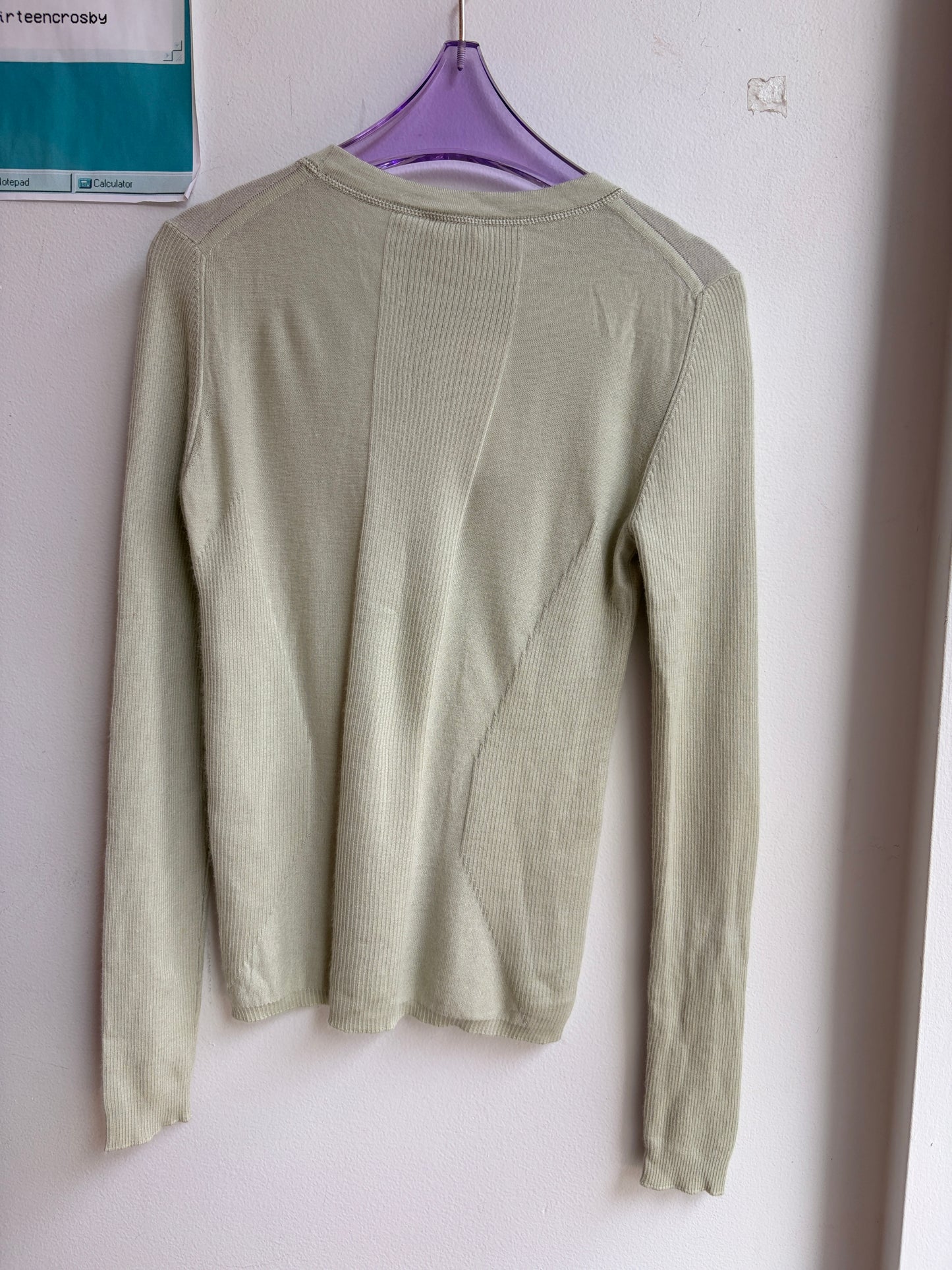 Chanel Cruise 2003 Cashmere & Silk Knit Sweater in Sage Green