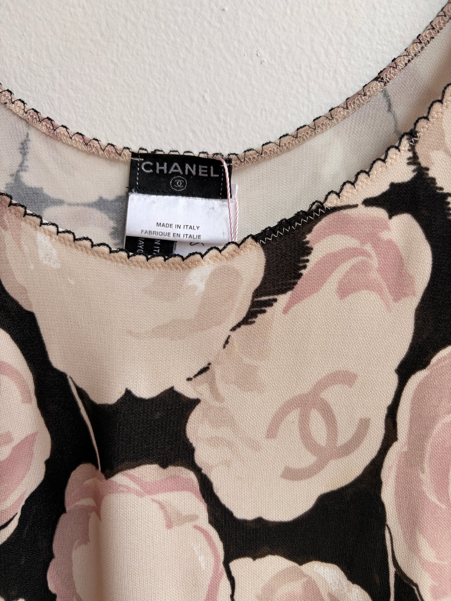 Chanel F/W 2004 Floral Logo Tank Top