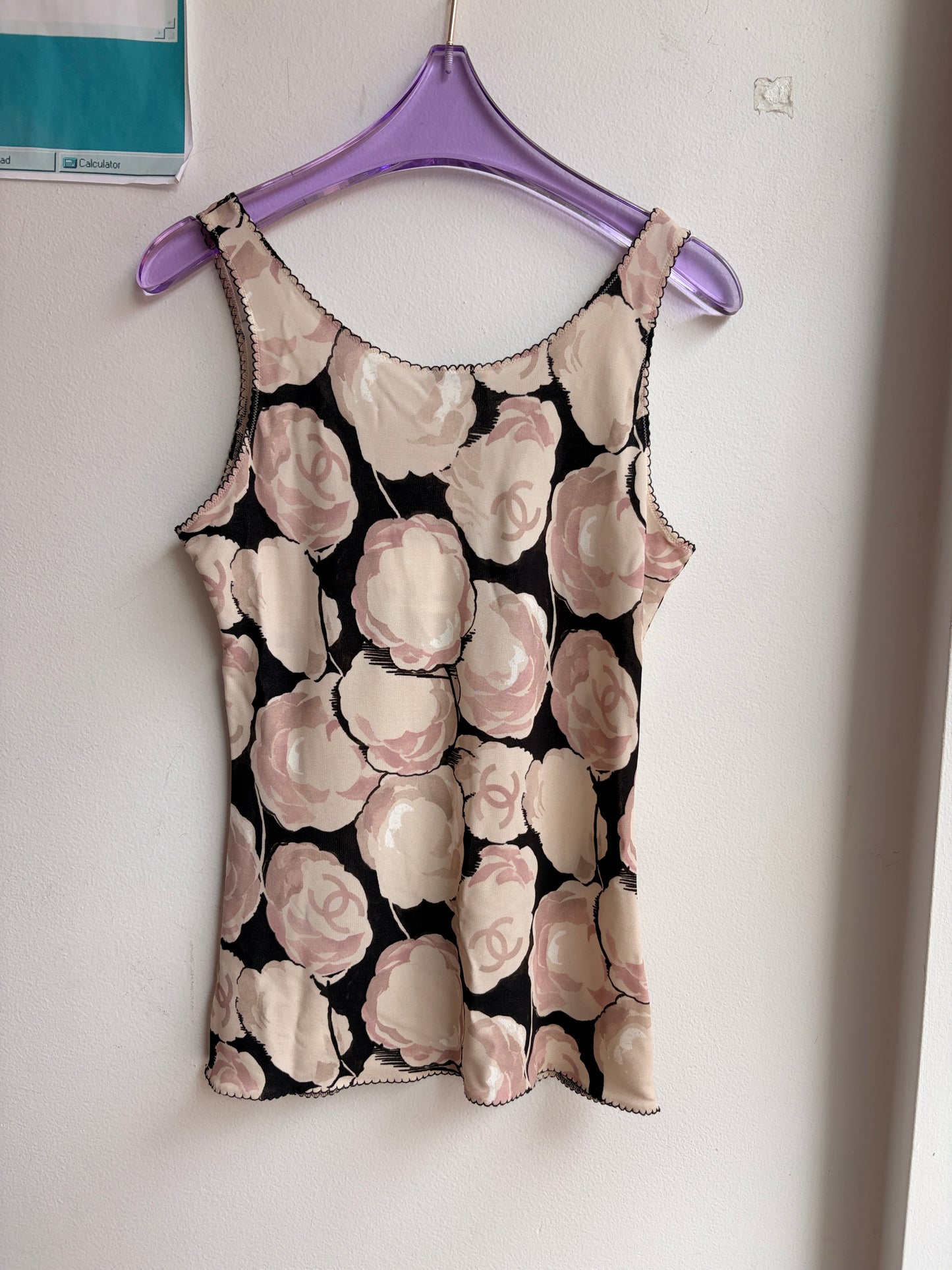 Chanel F/W 2004 Floral Logo Tank Top