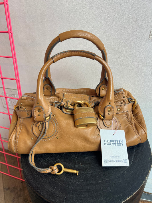 vintage Chloe paddington brown leather gold y2k