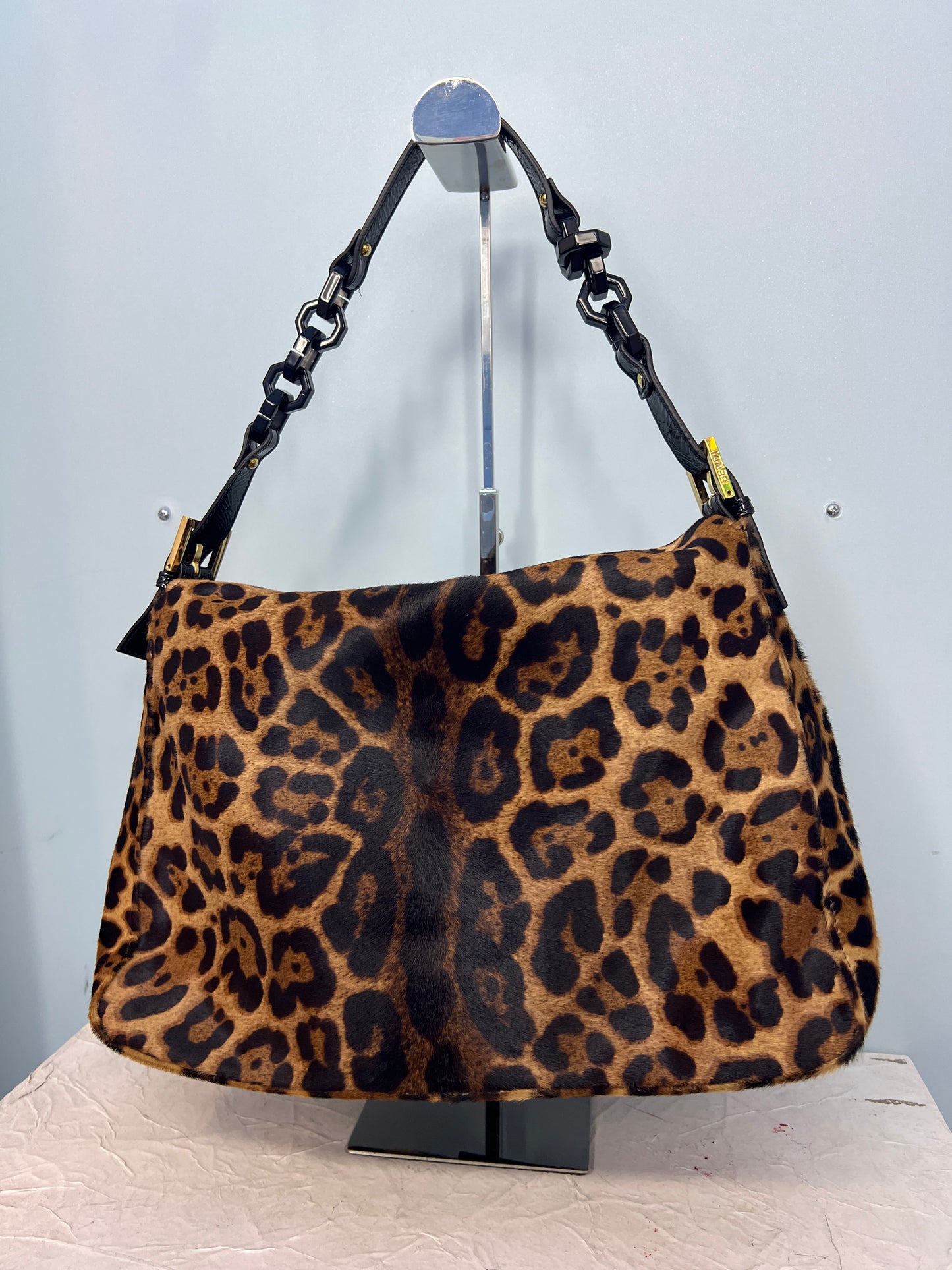 Fendi Big Mama Baguette Bag in Pony Hair Leopard Print