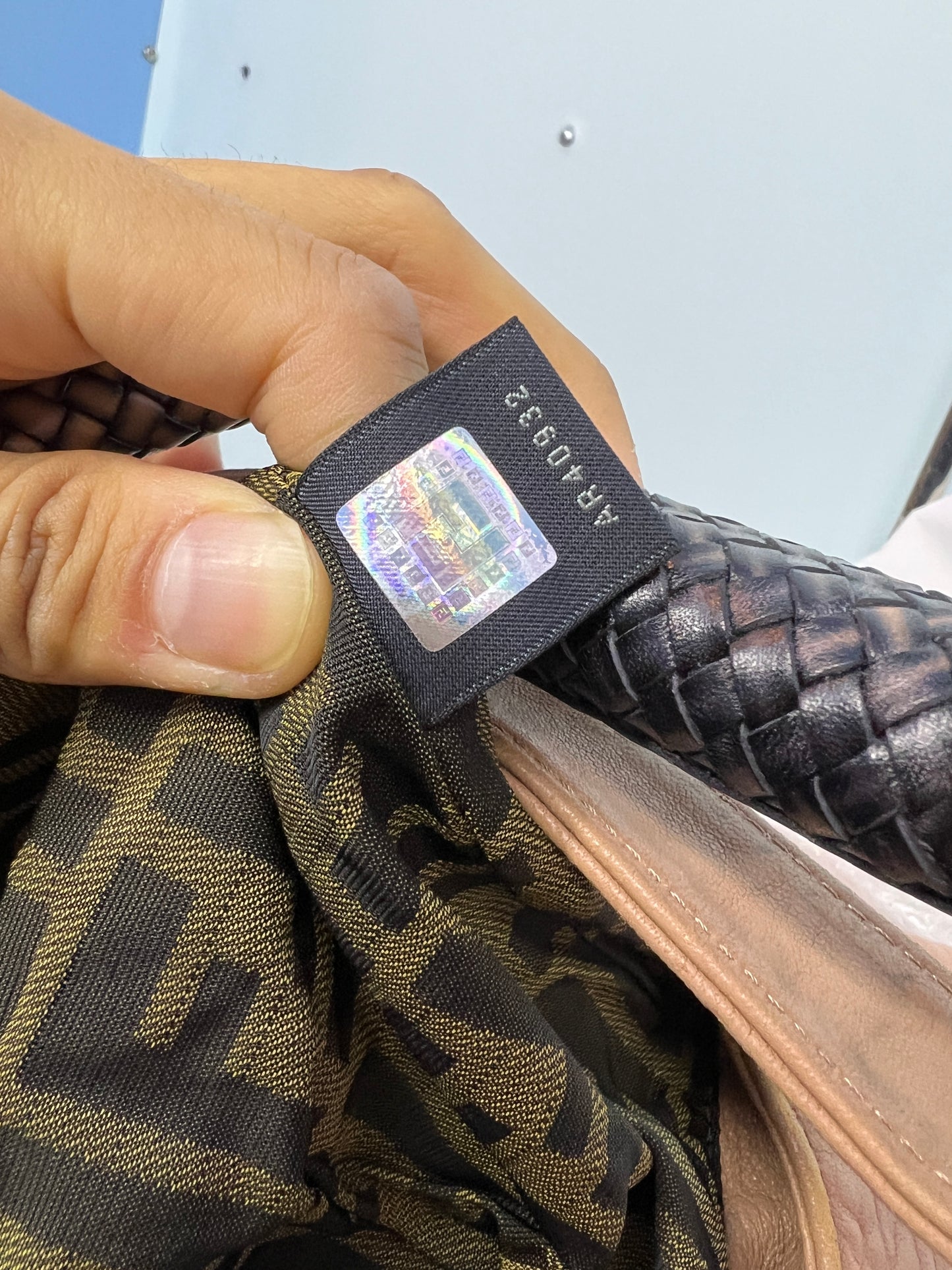 Fendi Brown Leather Beaded Spy Bag Hobo (2008 Collection)