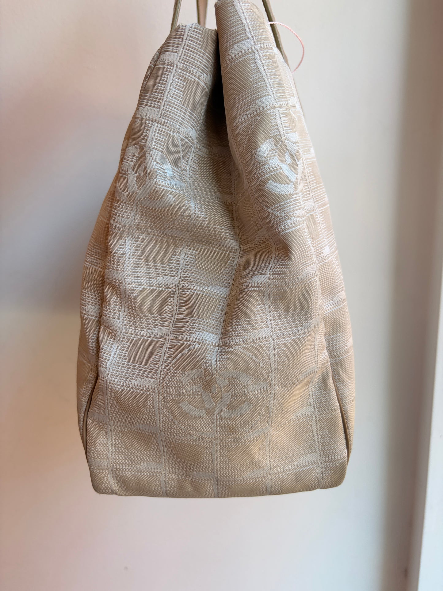 Chanel Beige Travel Line Tote Bag