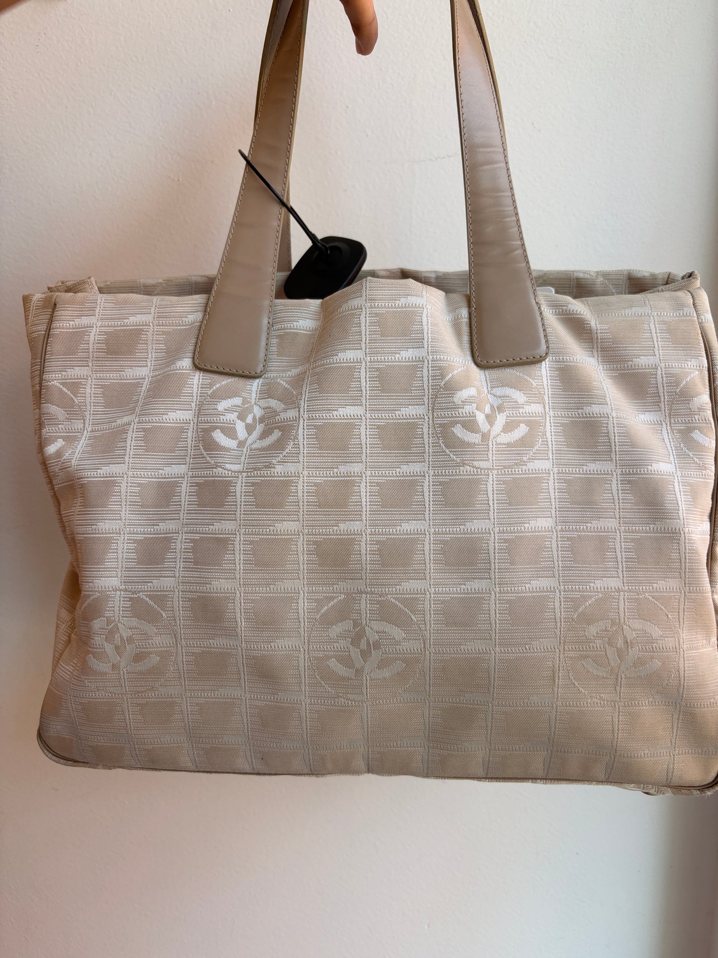 Chanel Beige Travel Line Tote Bag