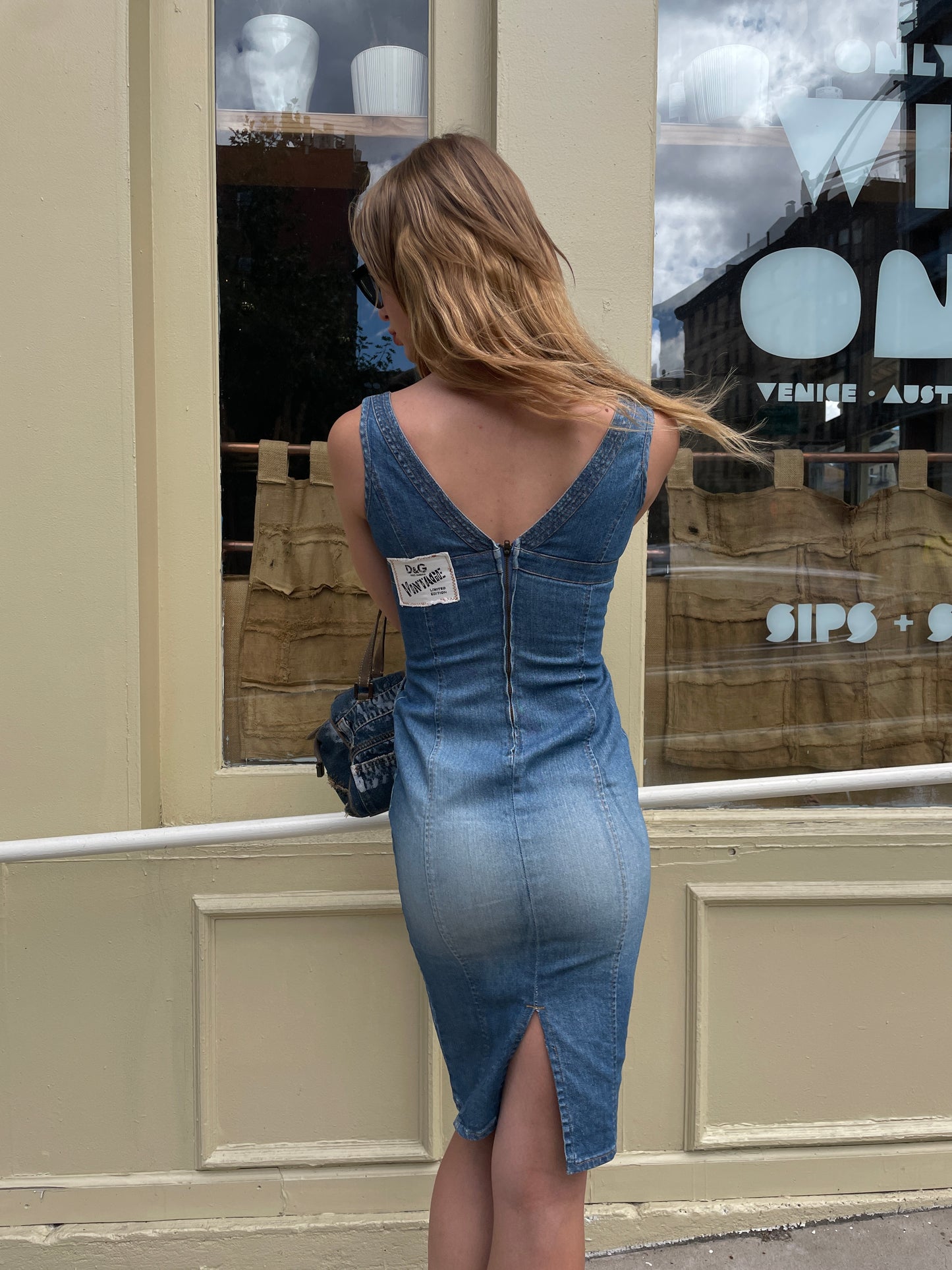D&G Y2K Vintage Limited Edition Blue Denim Dress