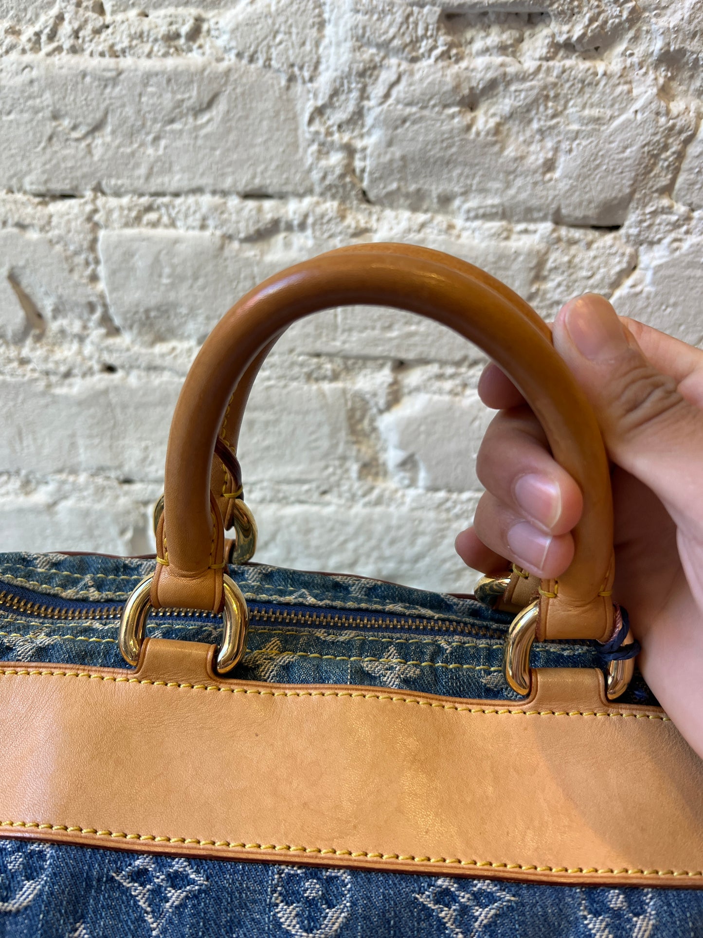 Louis Vuitton Denim Speedy Handbag