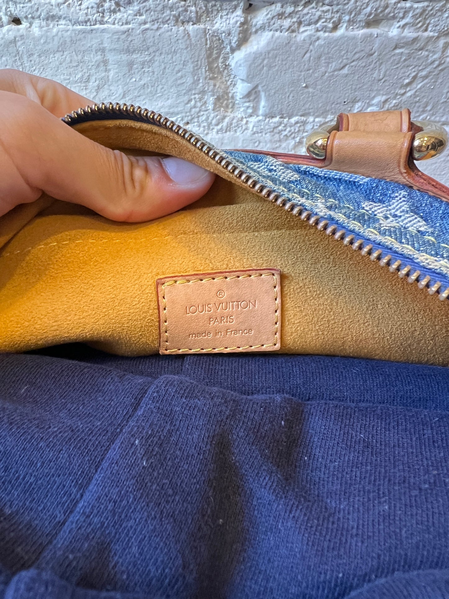 Louis Vuitton Denim Speedy Handbag