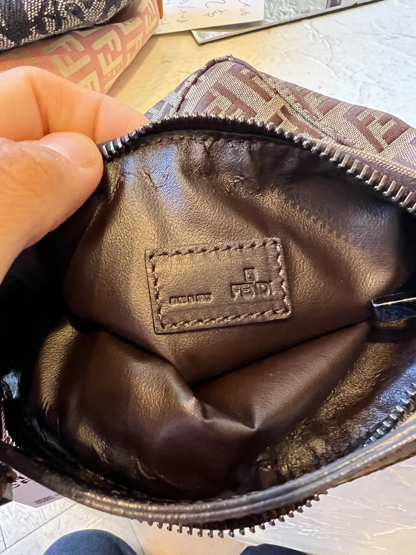 Fendi Zucchino Handle Bag