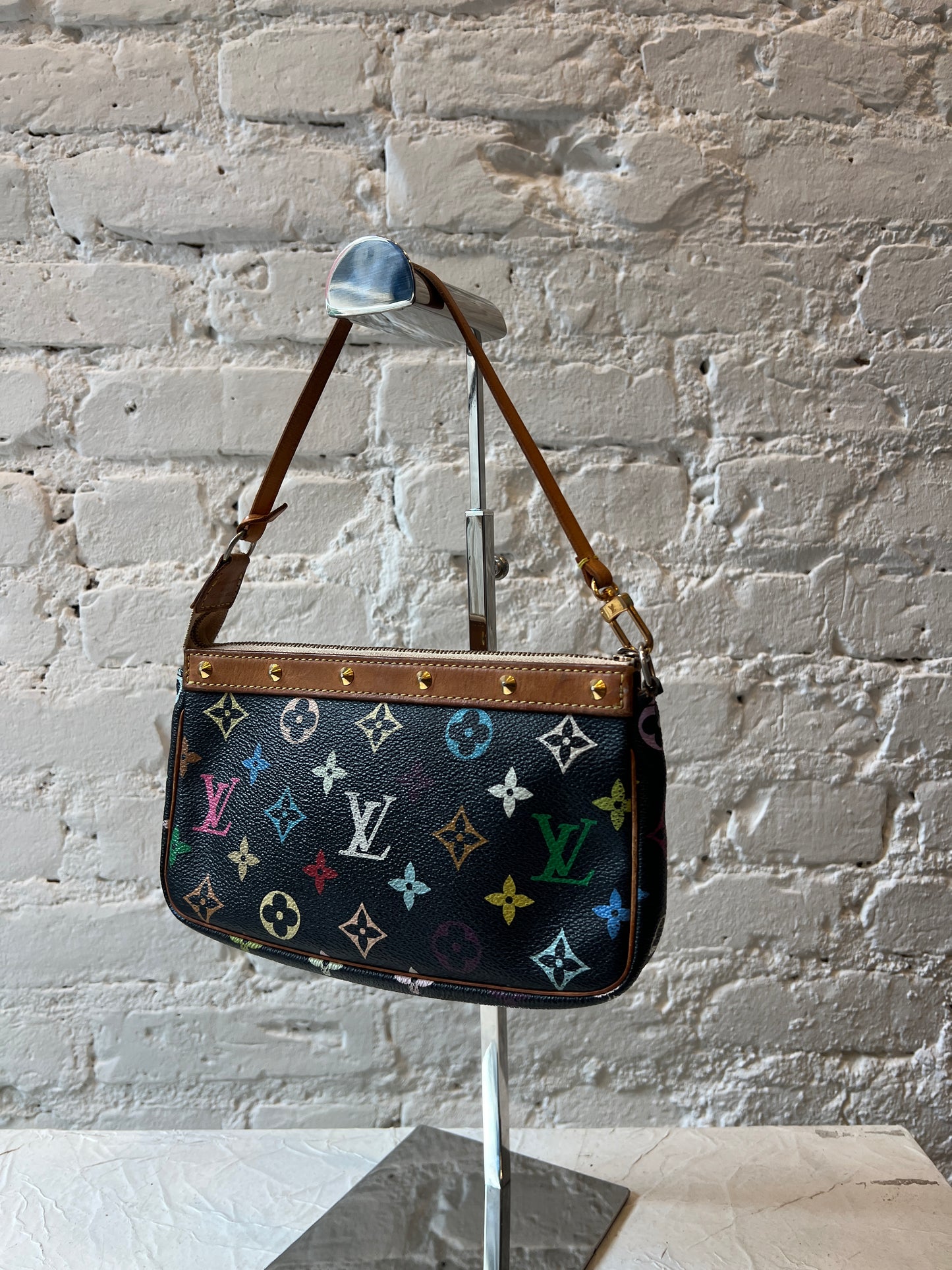 Louis Vuitton Murakami Multicolor Pochette in Black