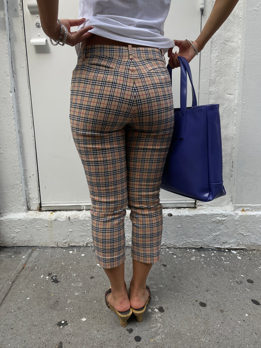 Burberry Y2K Signature Check Print Capri Pants