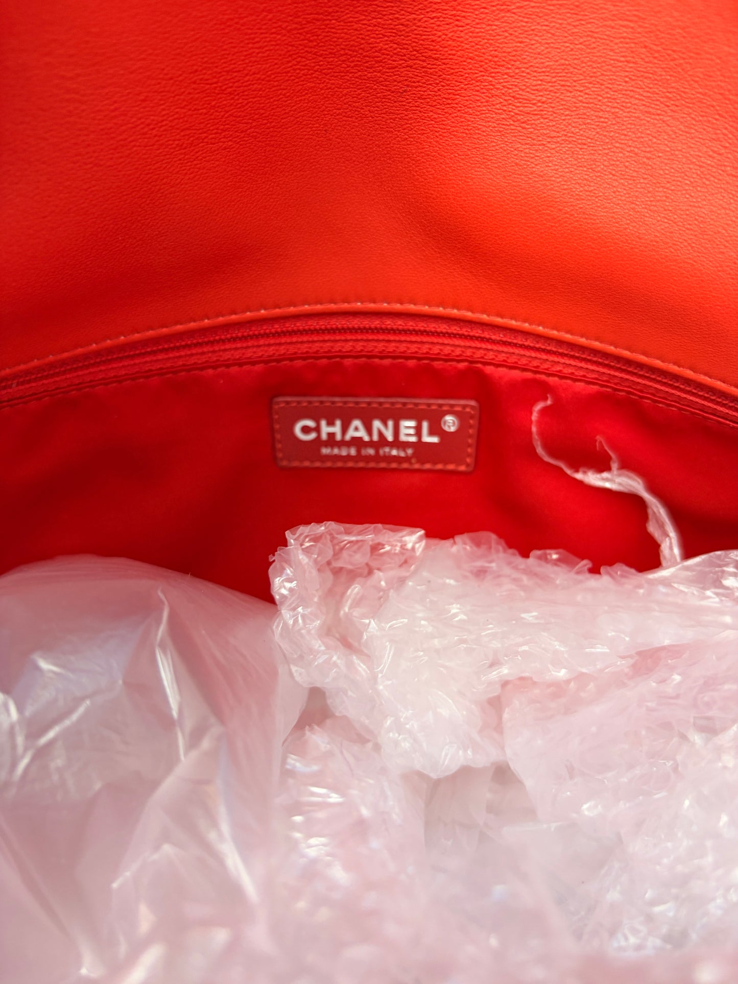Chanel Large Quilted Leather Ultimate Stitch Flap Bag in Orange