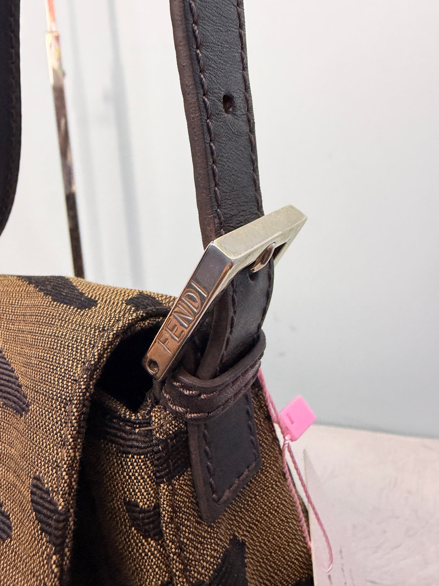 Fendi Mamma Baguette in Rare Brown Tiger Stripe Canvas