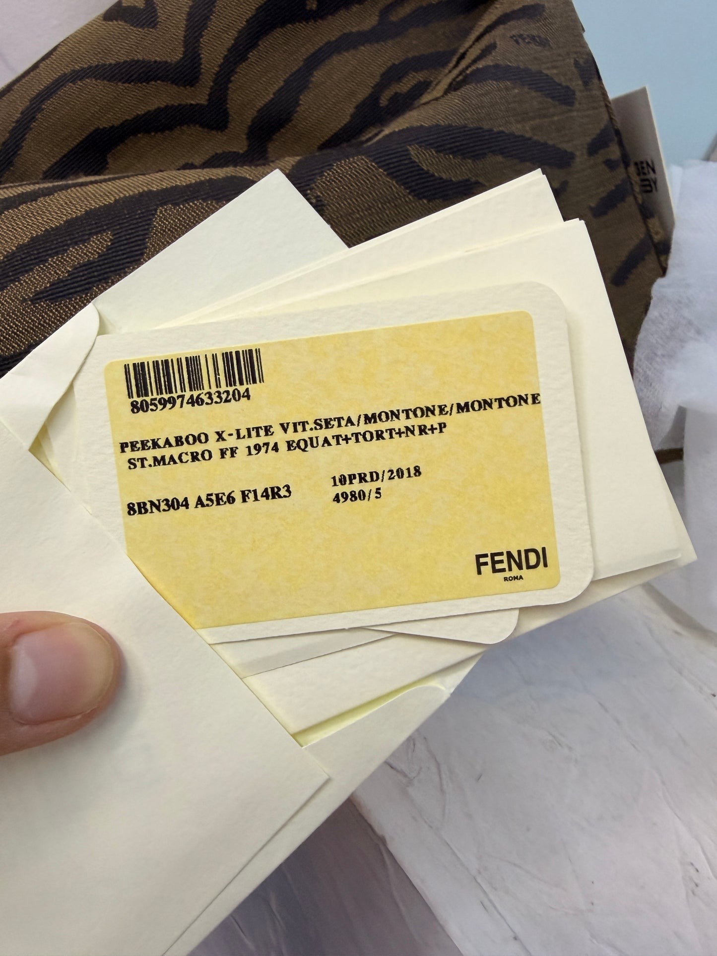 Fendi Mamma Baguette in Rare Brown Tiger Stripe Canvas